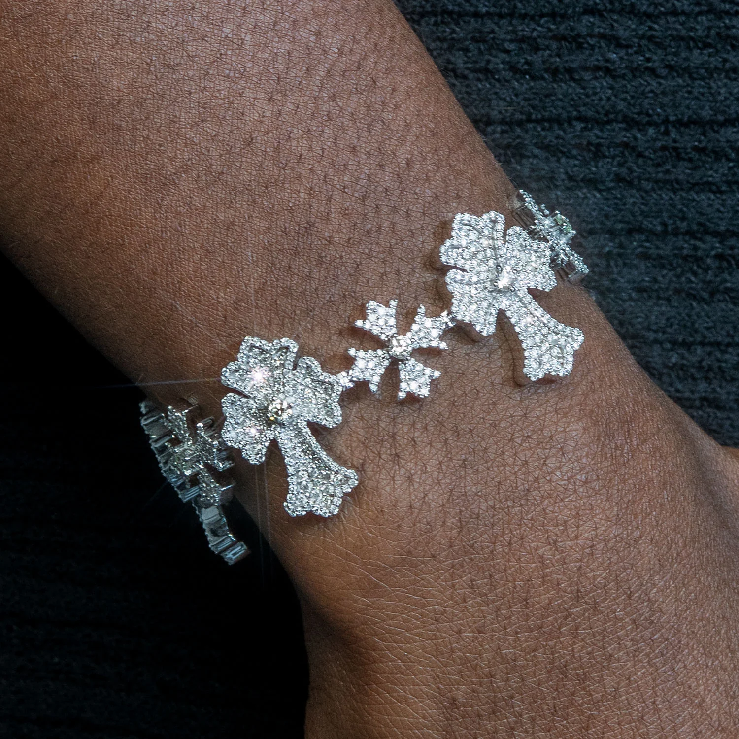 High End Jewelry - Iced Out Evil Eye Bracelet - Image 2