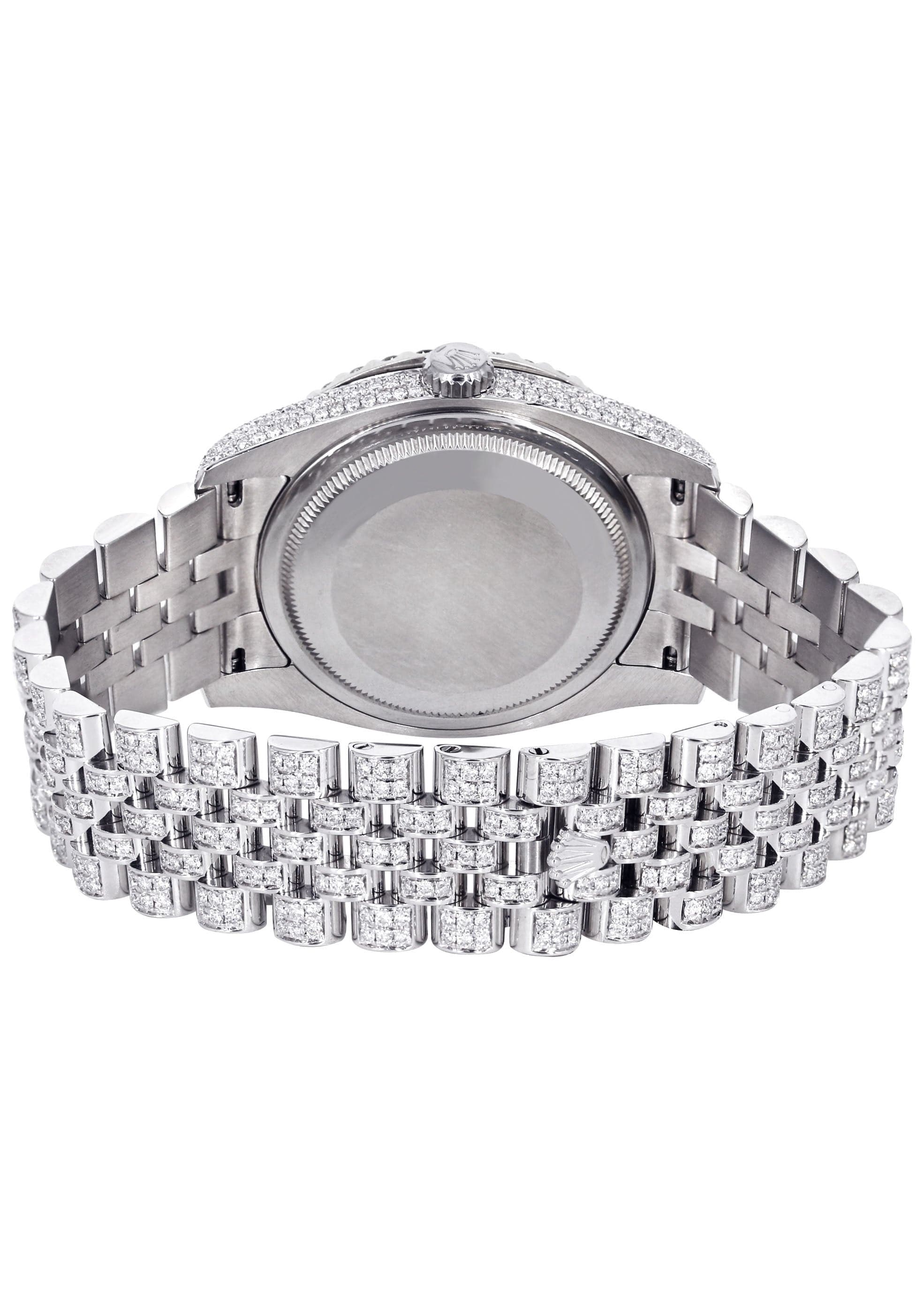 Iced Out Rolex Datejust 36 MM | Stainless Steel | 16.5 Carats of Diamonds | Full Diamond Roman Diamond Dial | Jubilee Band | Model 116200 - Image 5