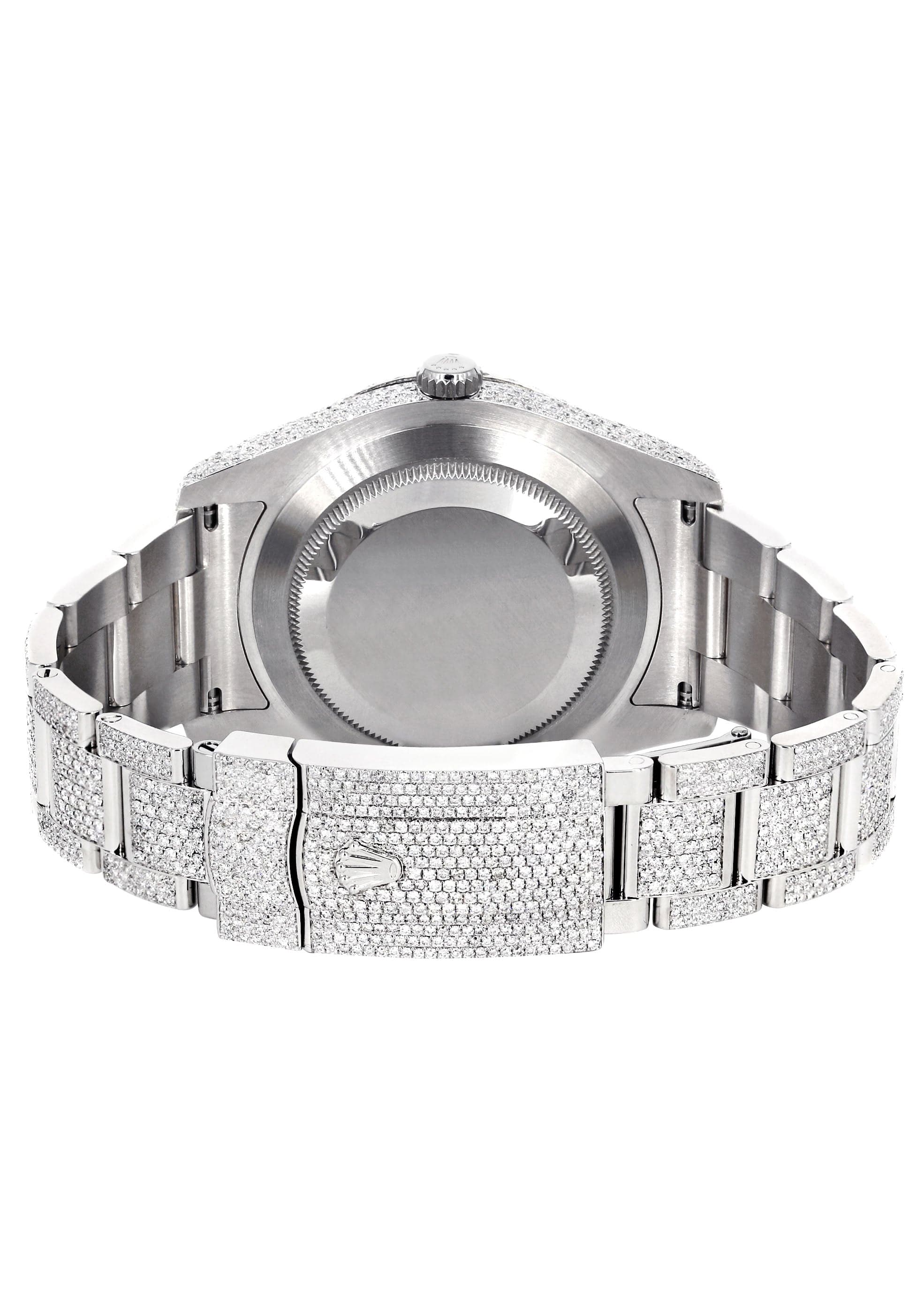 Iced Out Rolex Datejust 36 MM | Stainless Steel | 16.5 Carats of Diamonds | Mother of Pearl Diamond Dial | Oyster Band | Model 116200 - Image 5