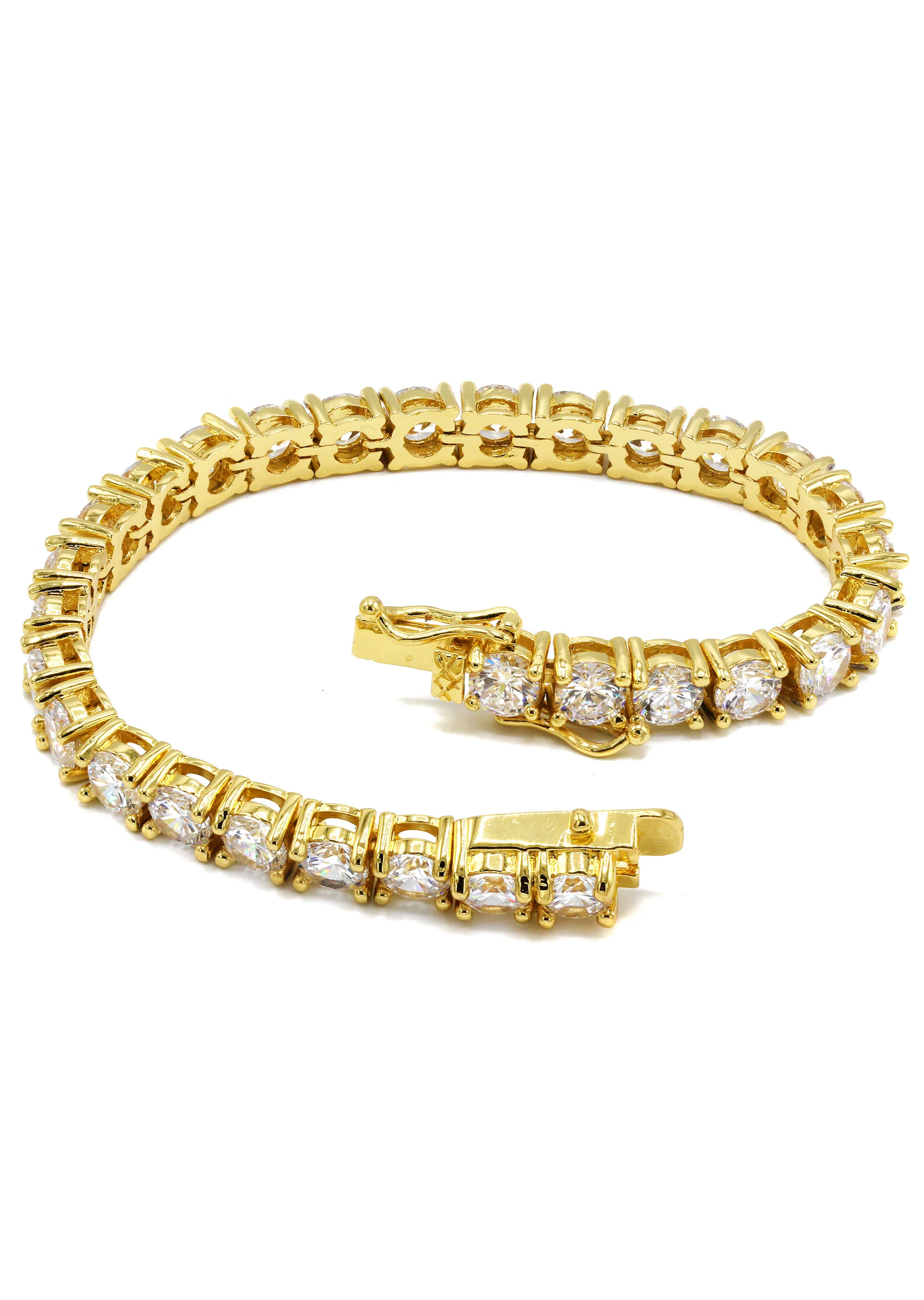 Lab Grown Diamond Tennis Bracelet - 14K Yellow Gold - Image 3