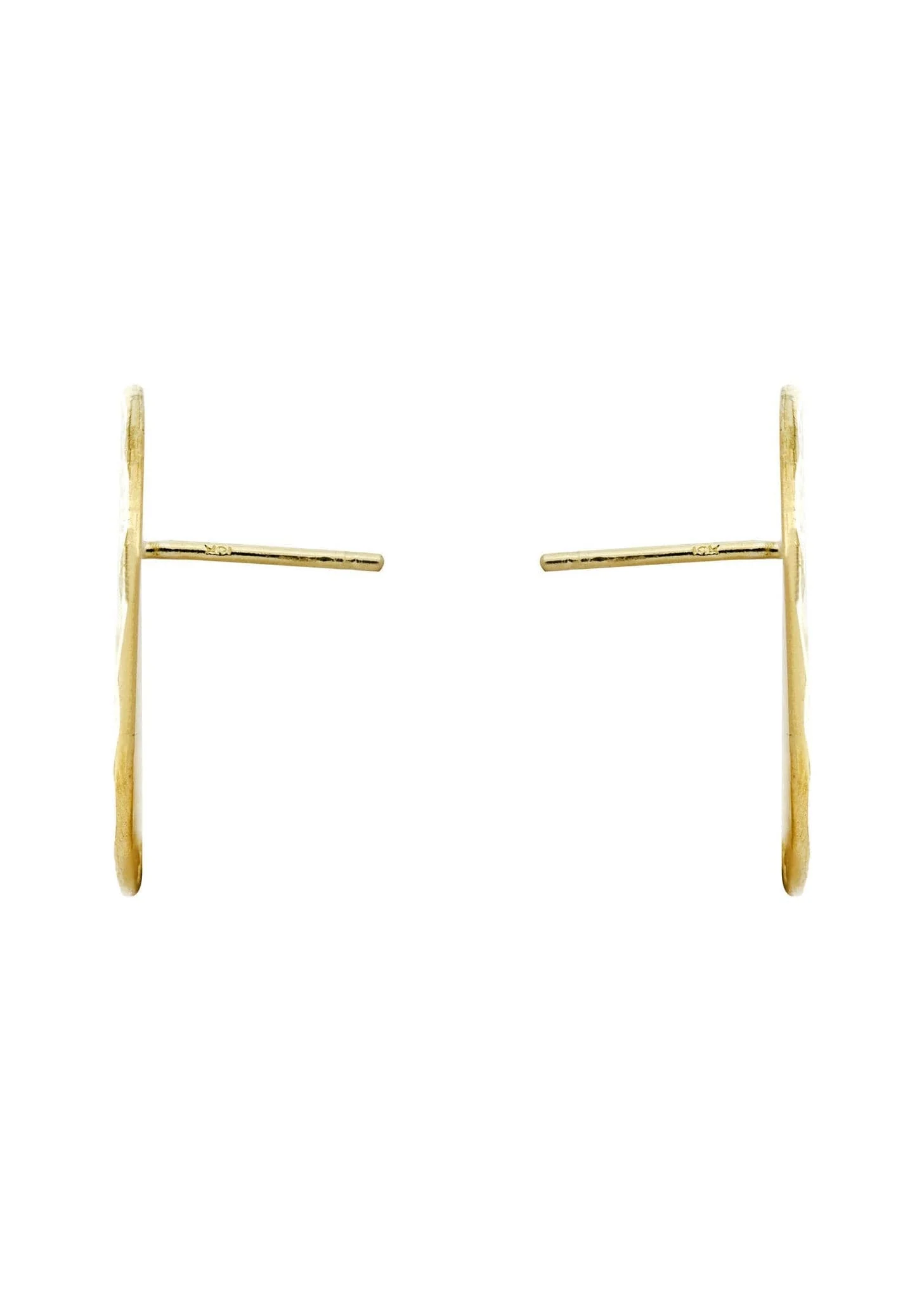 Last Supper 10K Yellow Gold Studs | Appx. Diameter 0.75 Inches - Image 3