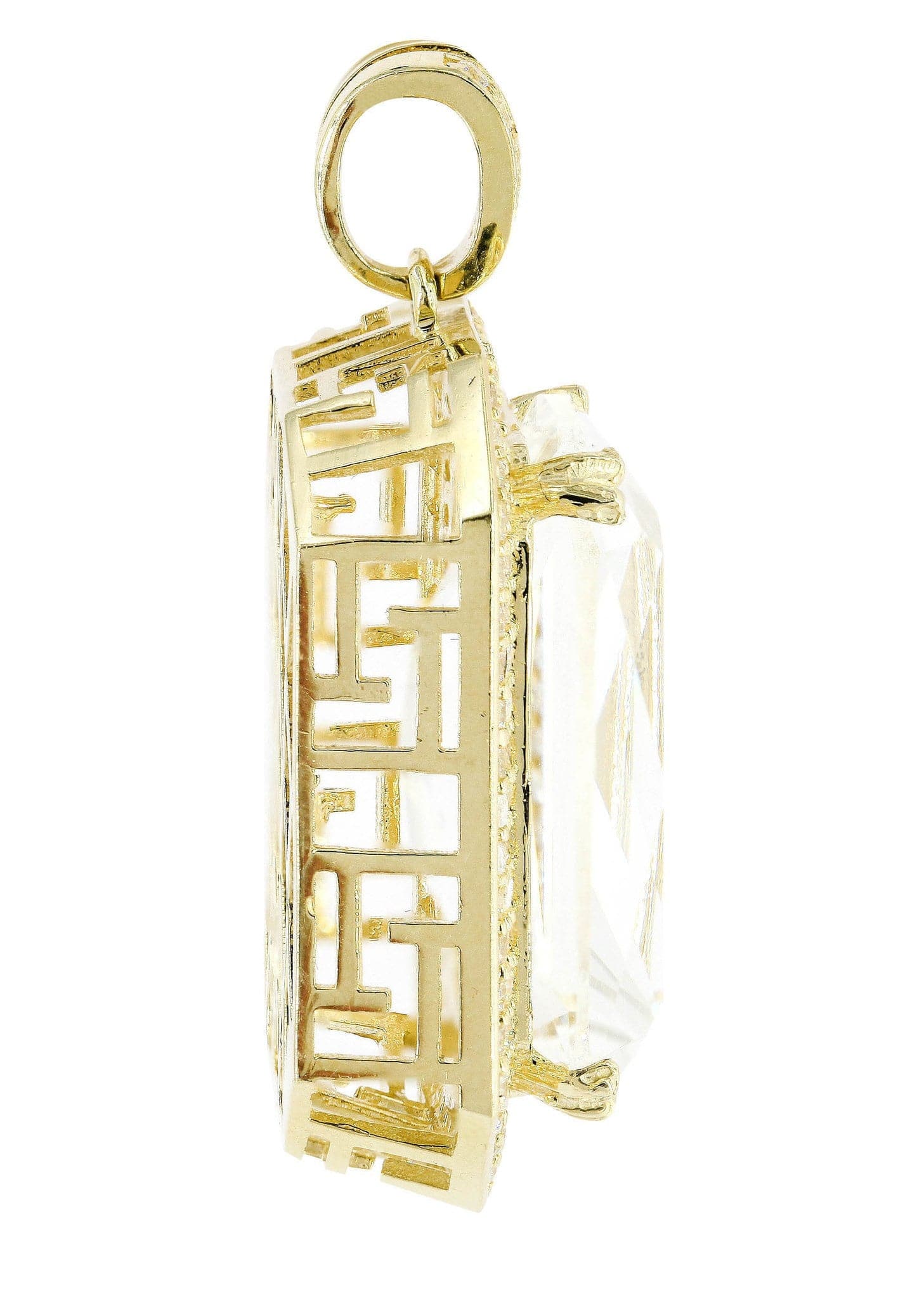 Rock Crystal  10K Gold Pendant  |  13.1 Grams - Image 4