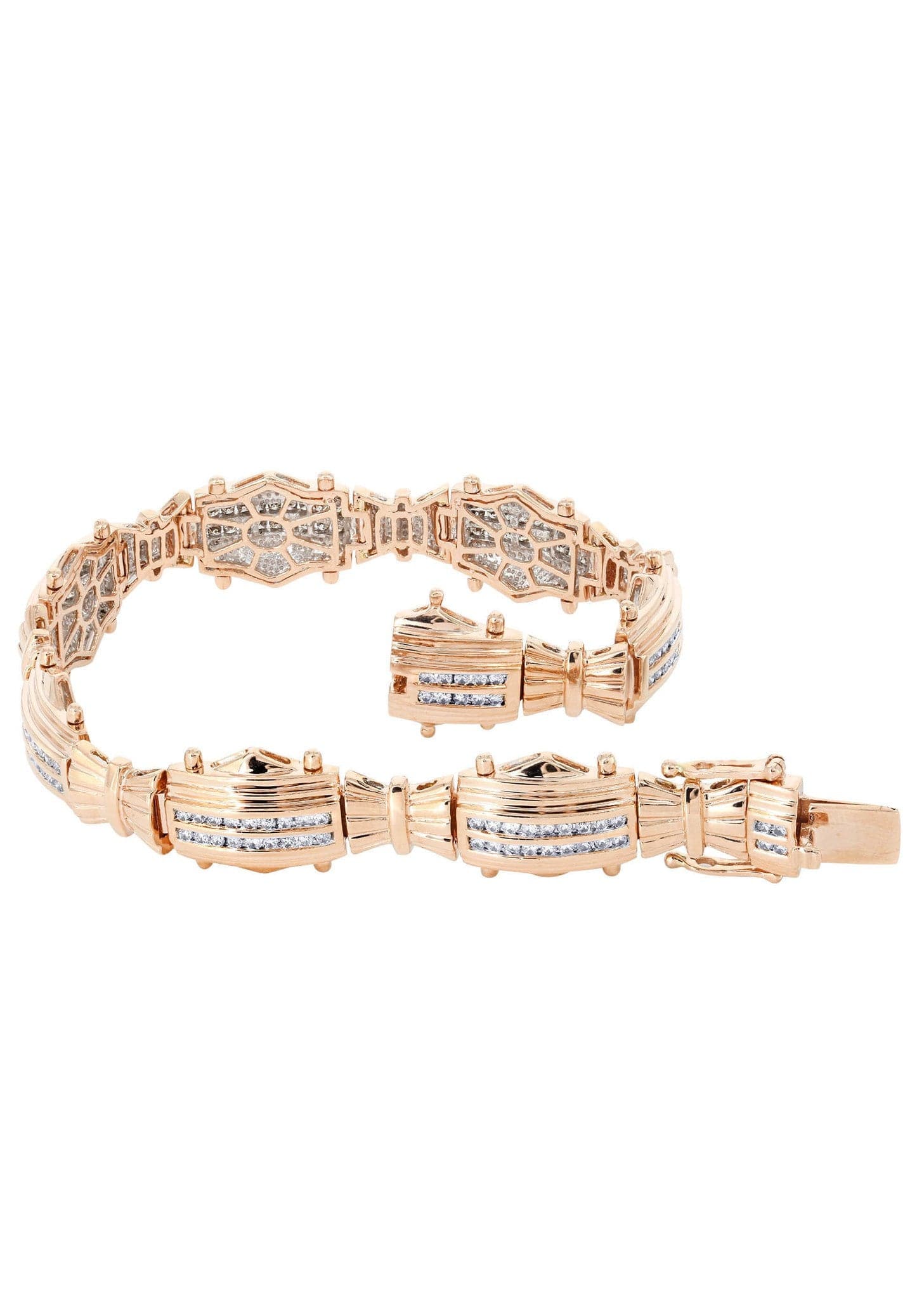 Mens Diamond Bracelet Rose Gold| 1.83 Carats| 30.81 Grams - Image 3