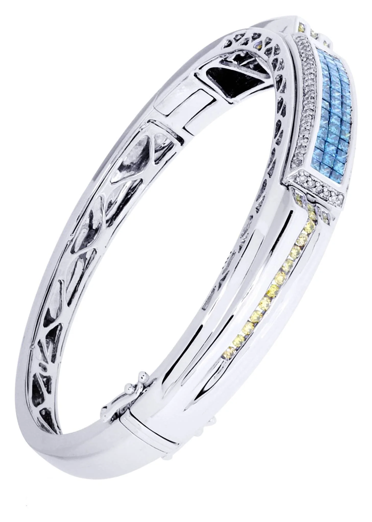Mens Diamond Bangle White Gold| 2.65 Carats| 41.65 Grams - Image 2