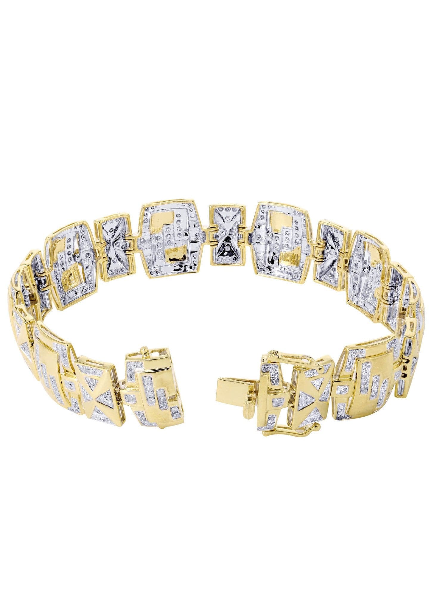 Mens Diamond Bracelet Yellow Gold| 3.16 Carats| 33.64 Grams - Image 2