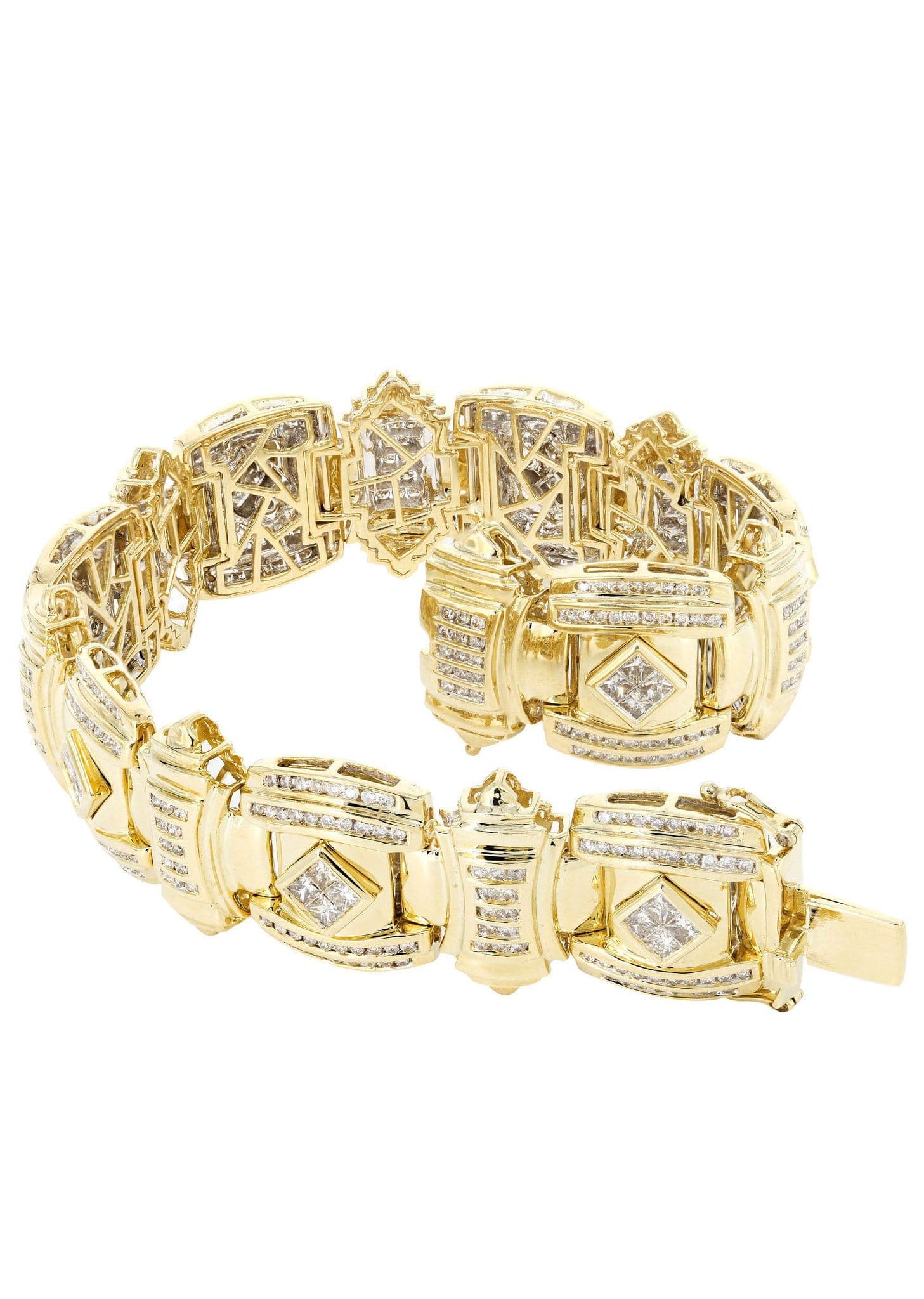 Mens Diamond Bracelet Yellow Gold| 3.31 Carats| 74.91 Grams - Image 4
