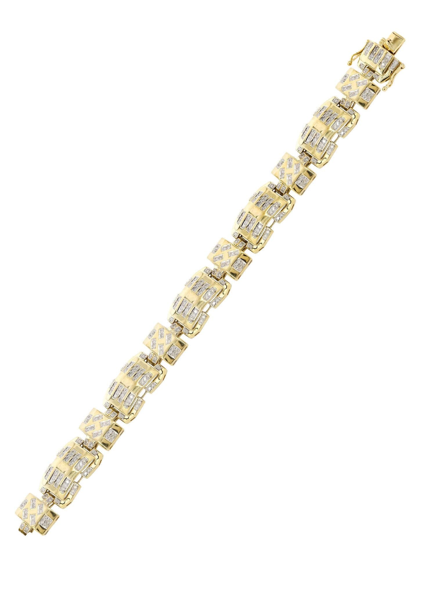 Mens Diamond Bracelet Yellow Gold| 3.48 Carats| 33.67 Grams - Image 4