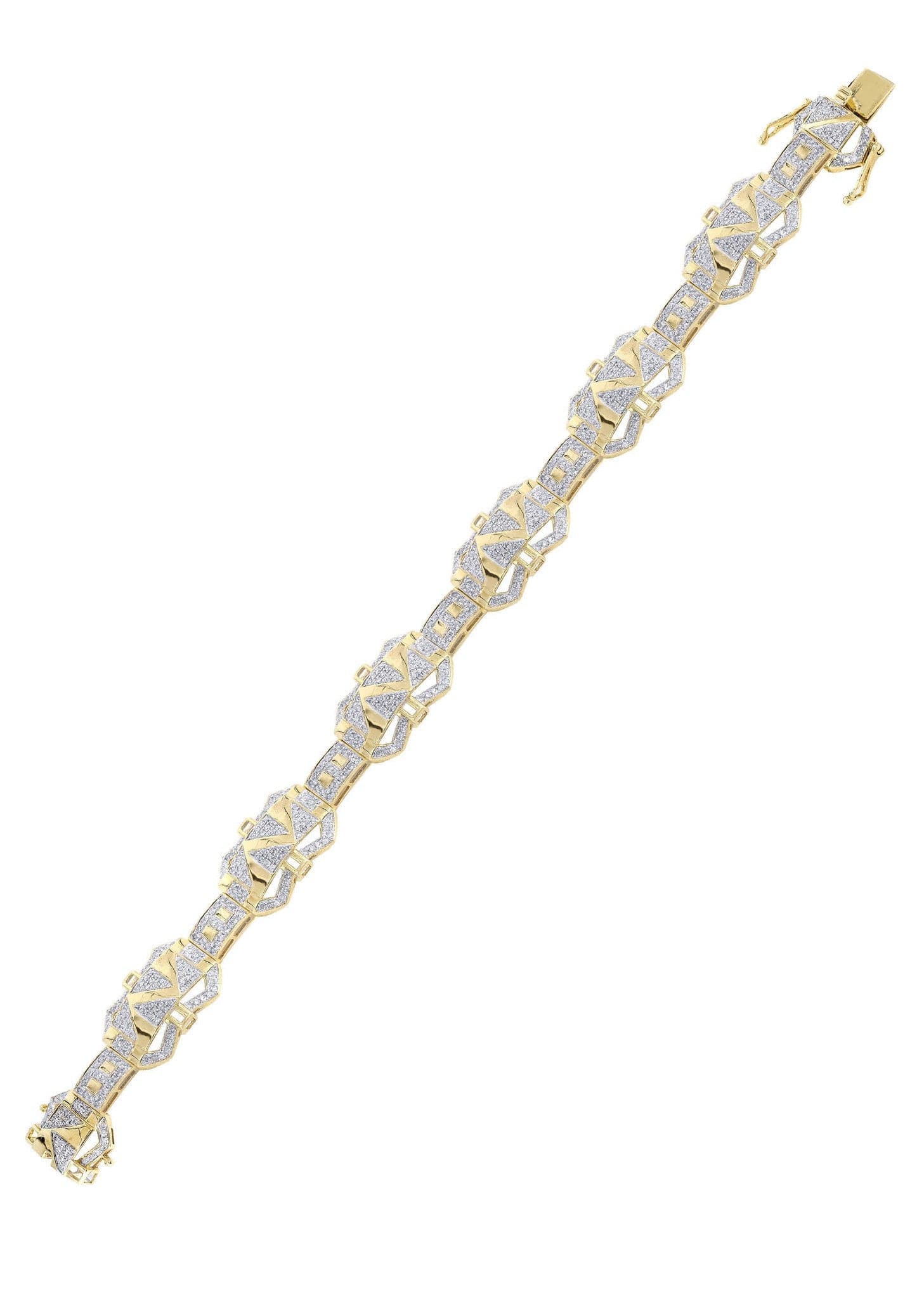 Mens Diamond Bracelet Yellow Gold| 3.72 Carats| 25.42 Grams - Image 4