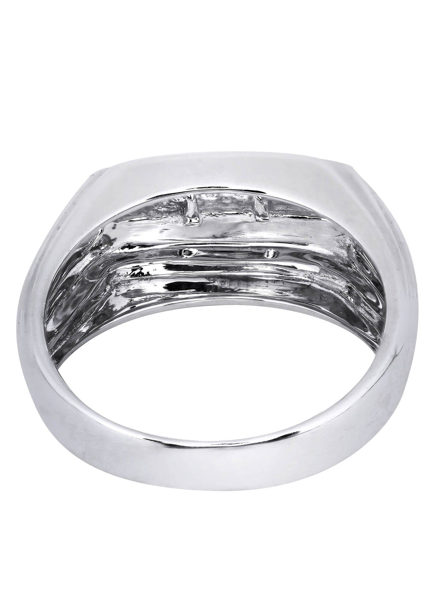 White Gold Mens Diamond Ring| 0.19 Carats| 8.42 Grams - Image 3