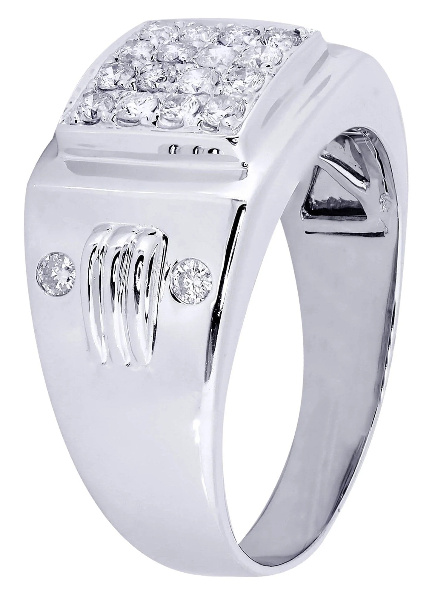 White Gold Mens Diamond Ring| 0.54 Carats| 8.94 Grams - Image 2