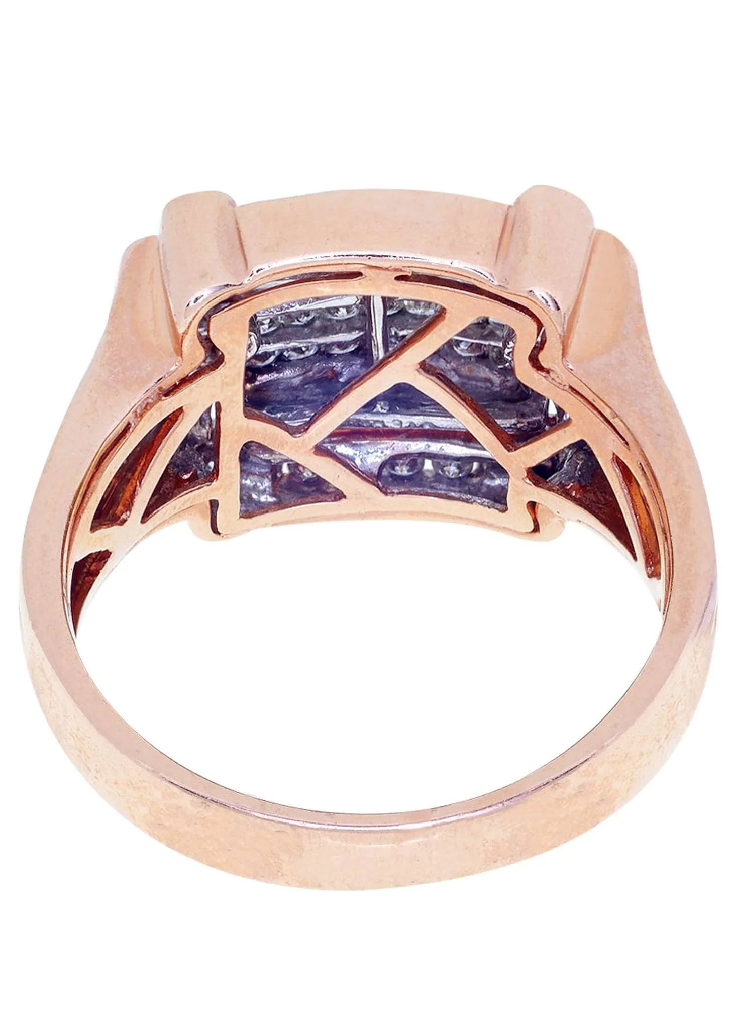 Rose Gold Mens Diamond Ring / Pinky Diamond Ring| 0.85 Carats - Image 3