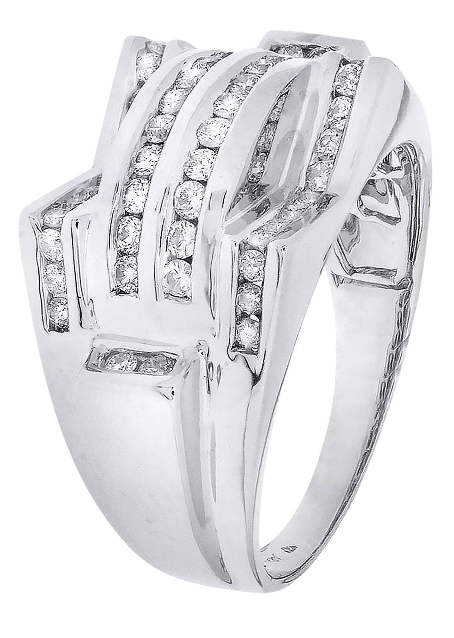 White Gold Mens Diamond Ring| 0.86 Carats| 11.02 Grams - Image 2