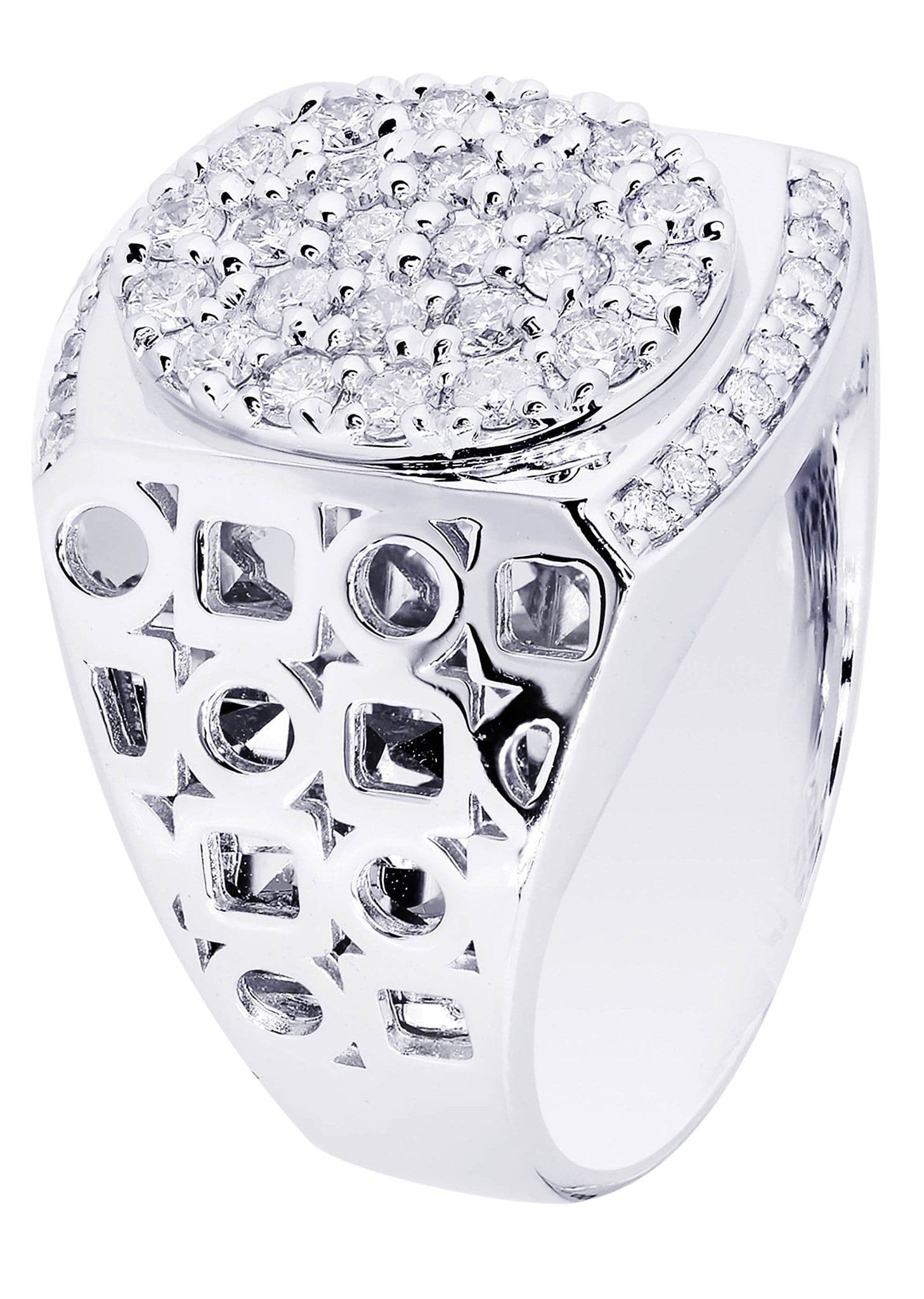White Gold Mens Diamond Ring| 1.01 Carats| 12.31 Grams - Image 2