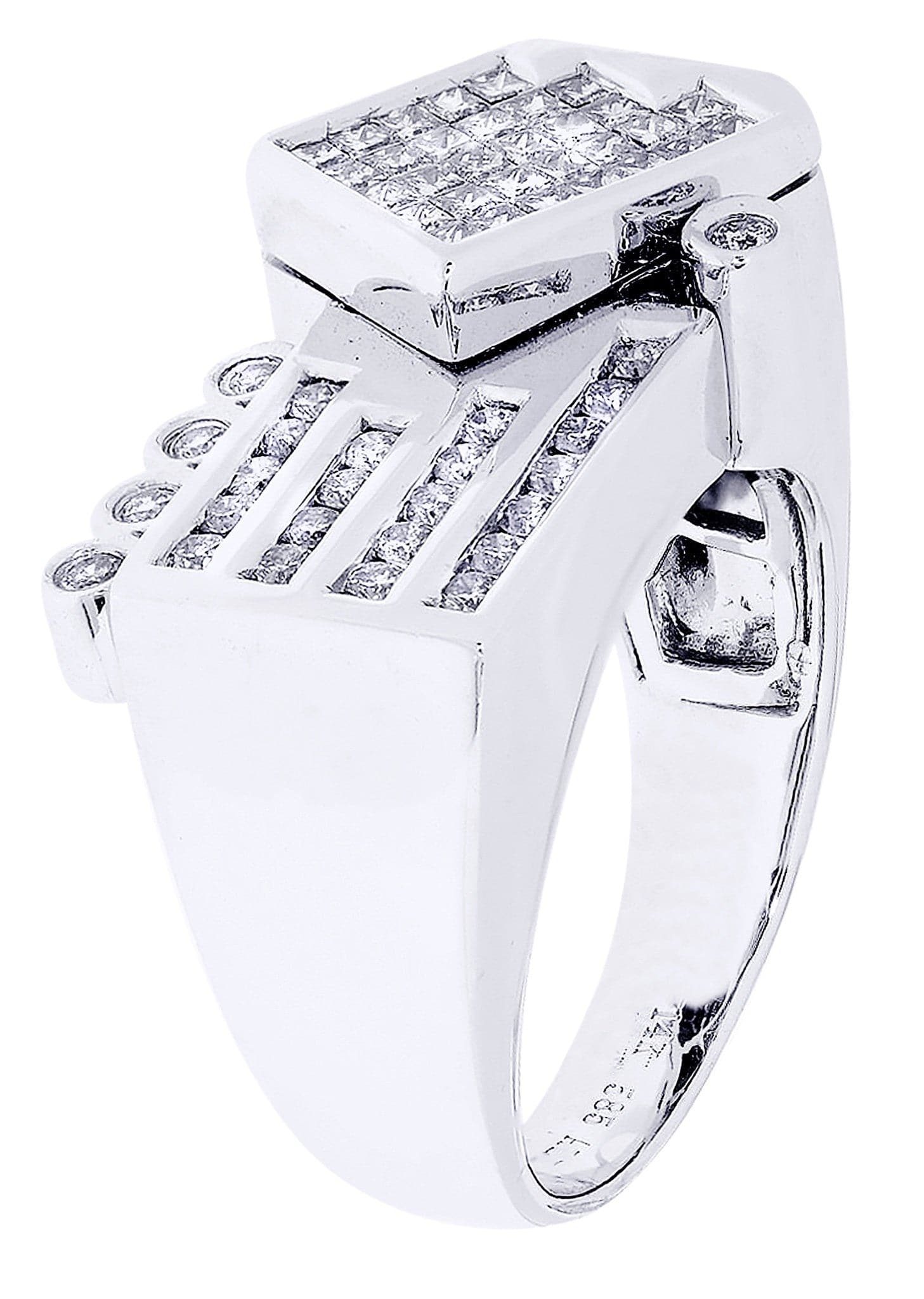 White Gold Mens Diamond Ring| 1.14 Carats| 12.92 Grams - Image 2