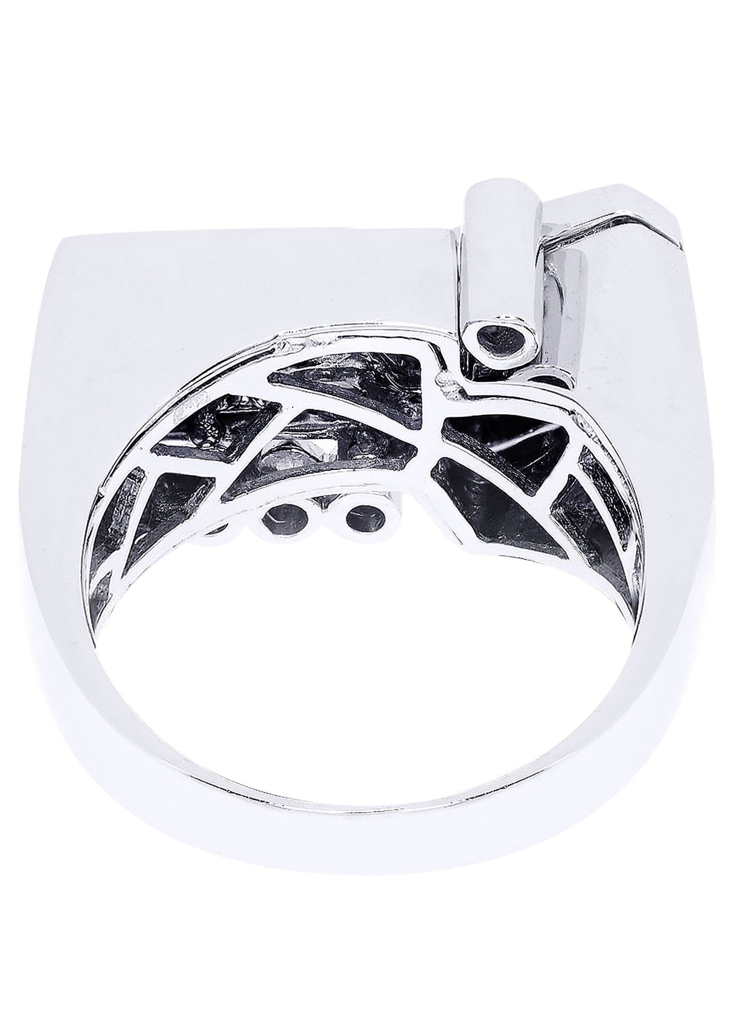 White Gold Mens Diamond Ring| 1.14 Carats| 12.92 Grams - Image 3
