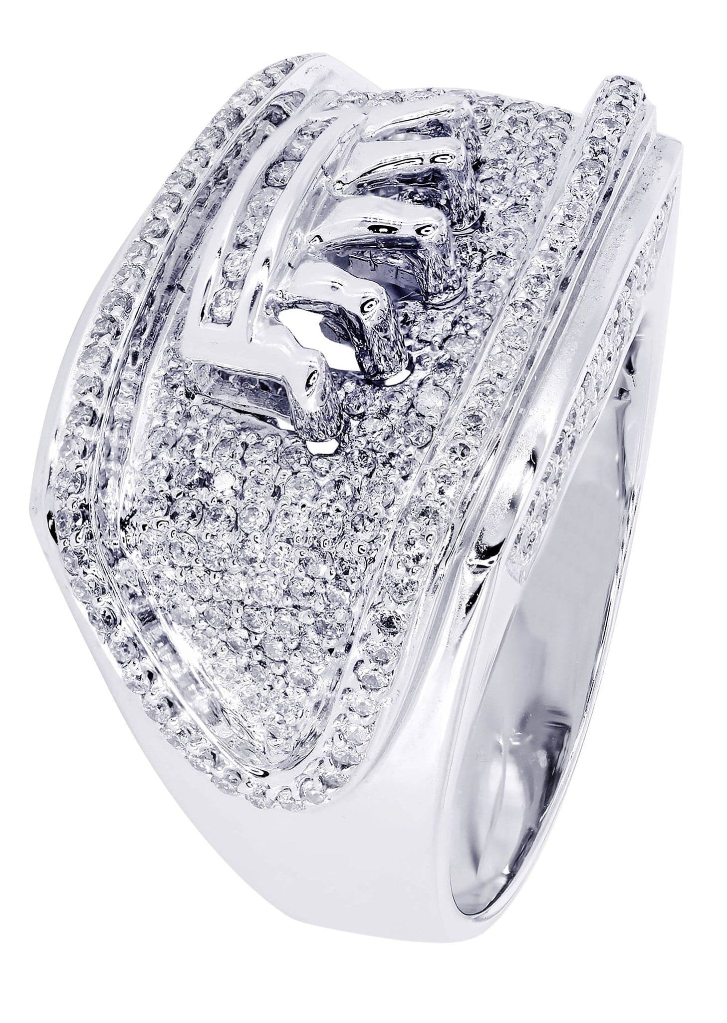 White Gold Mens Diamond Ring| 1.47 Carats| 15.44 Grams - Image 2