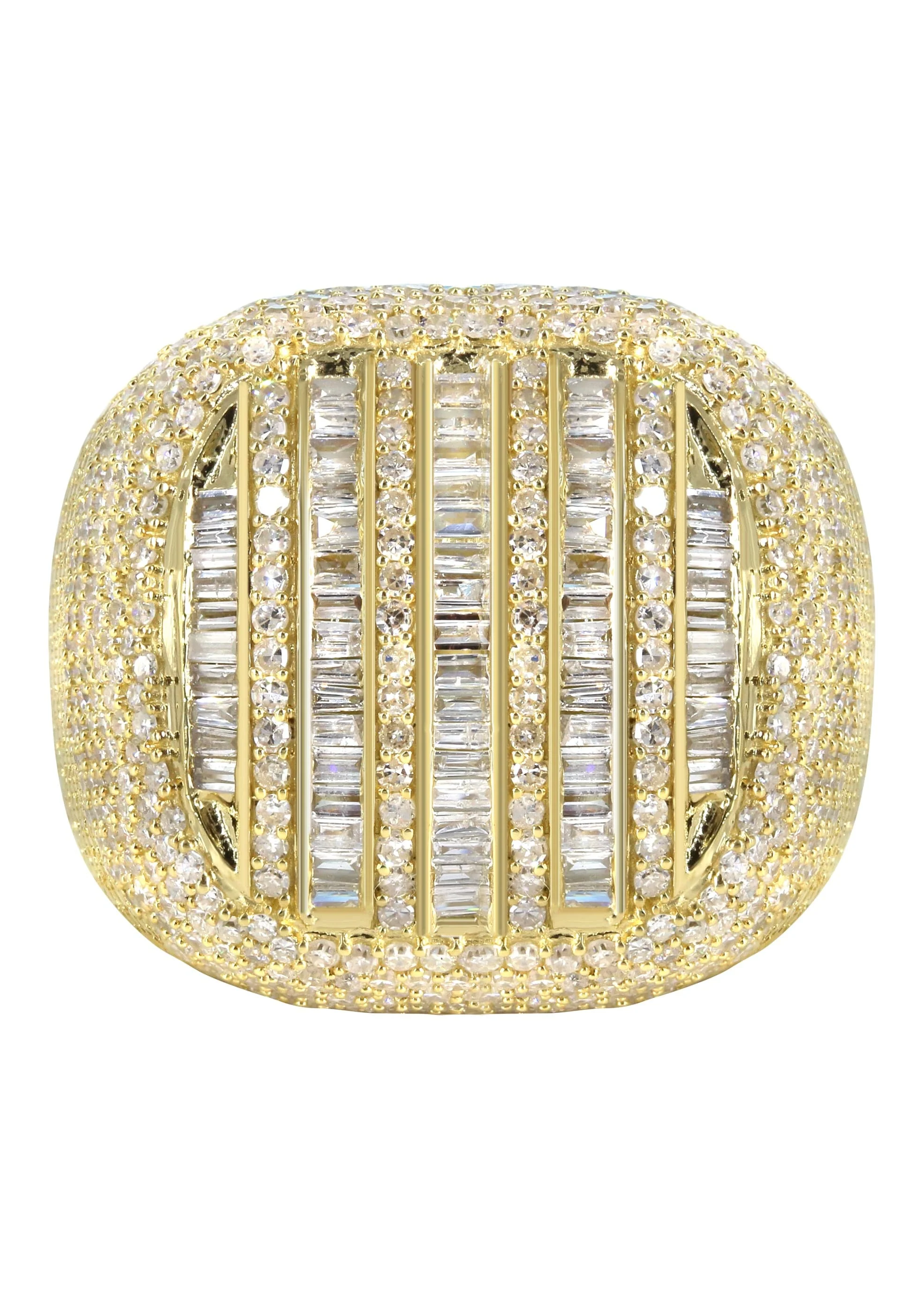 Mens Baguette Diamond Pinky Ring  | 4.15 Carats | 16.9 Grams