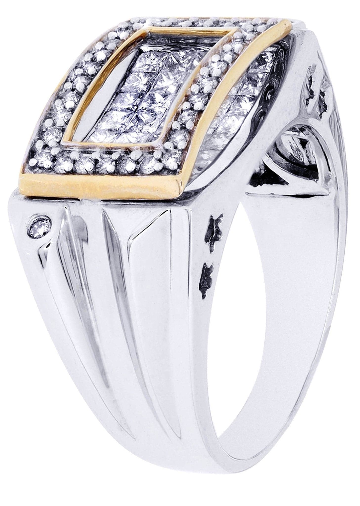 White Gold Mens Diamond Ring| 1.68 Carats| 11.24 Grams - Image 2