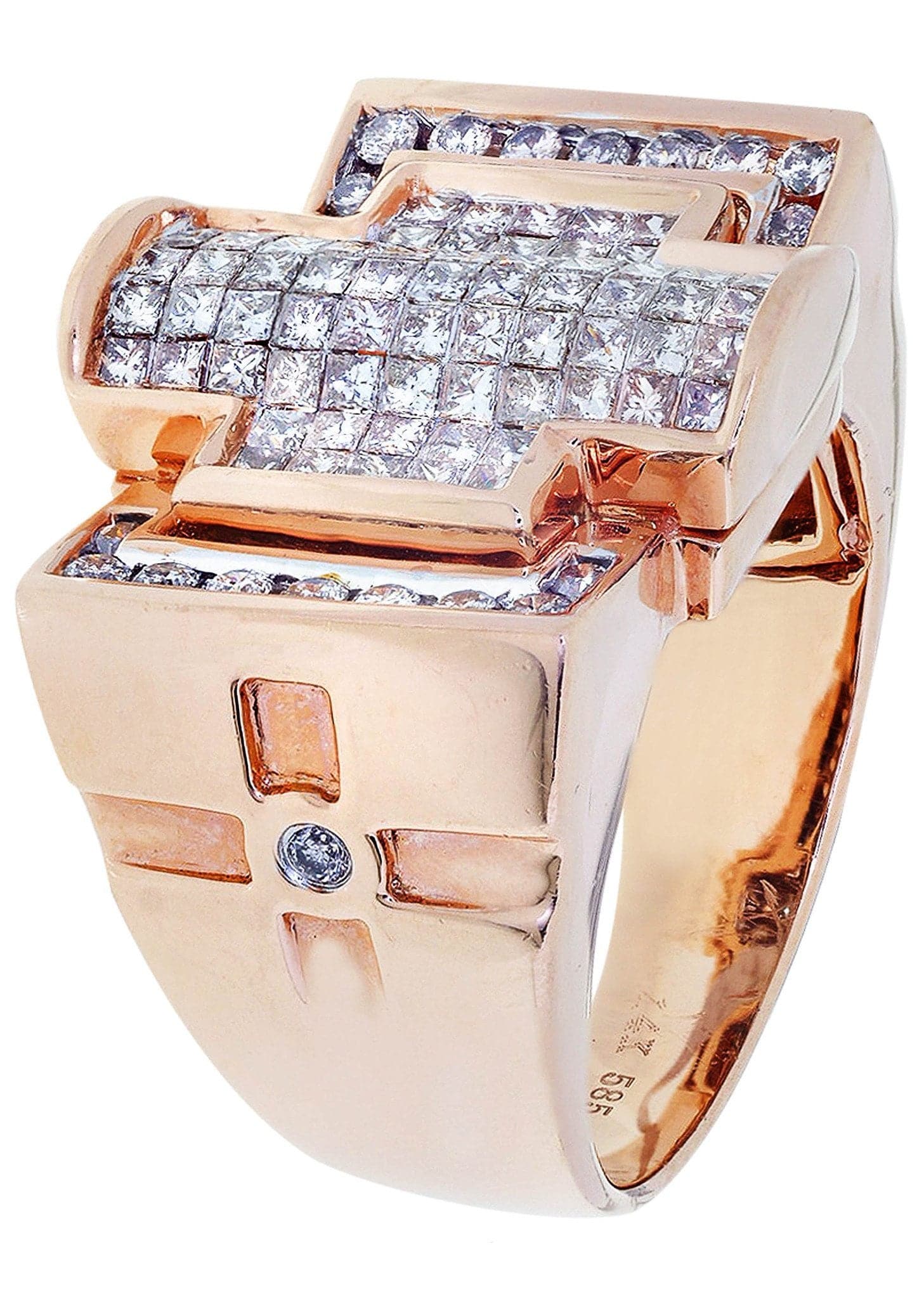 Rose Gold Mens Diamond Ring / Pinky Diamond Ring| 1.88 Carats - Image 2