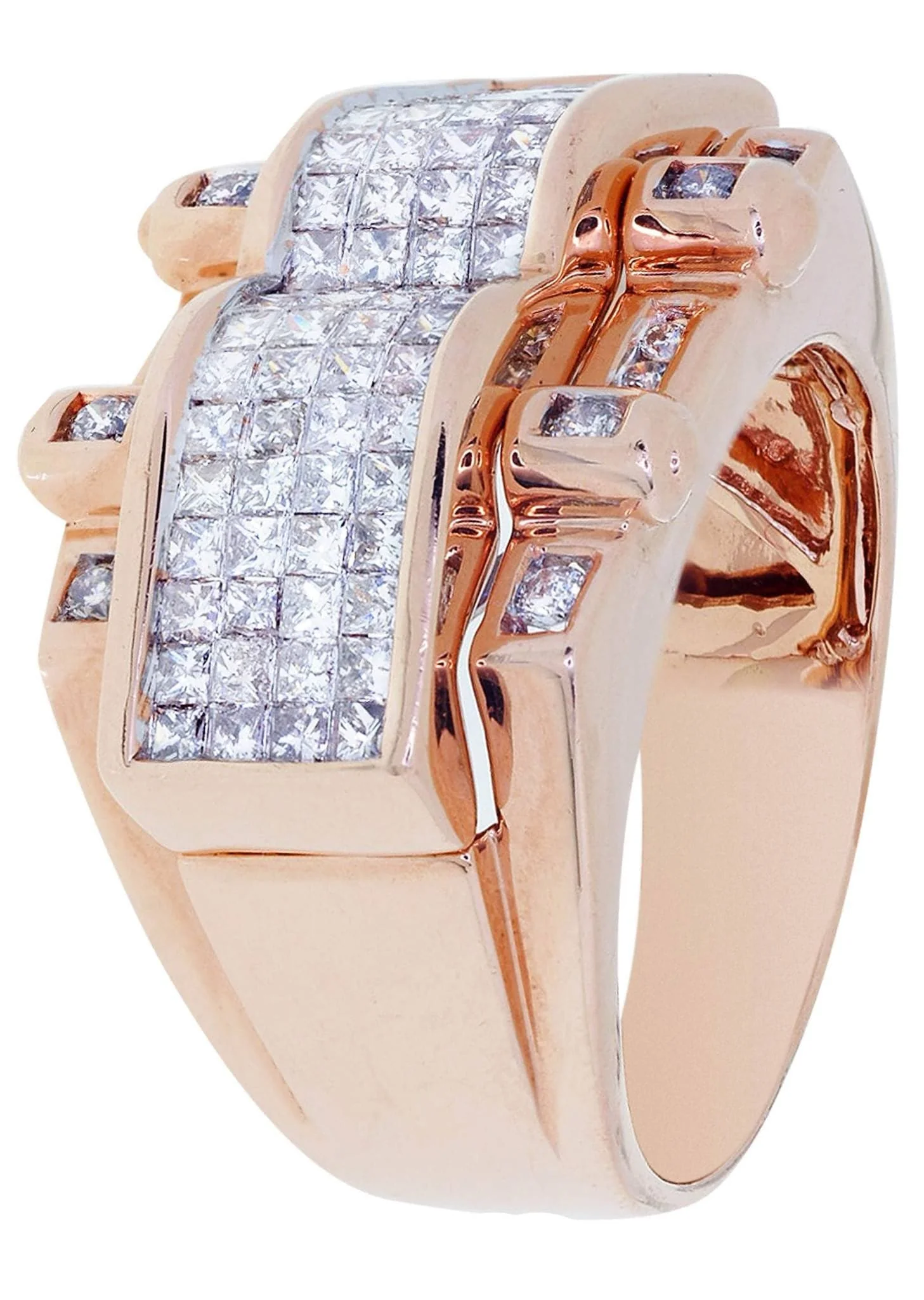 Rose Gold Mens Diamond Ring / Pinky Diamond Ring| 1.92 Carats - Image 2