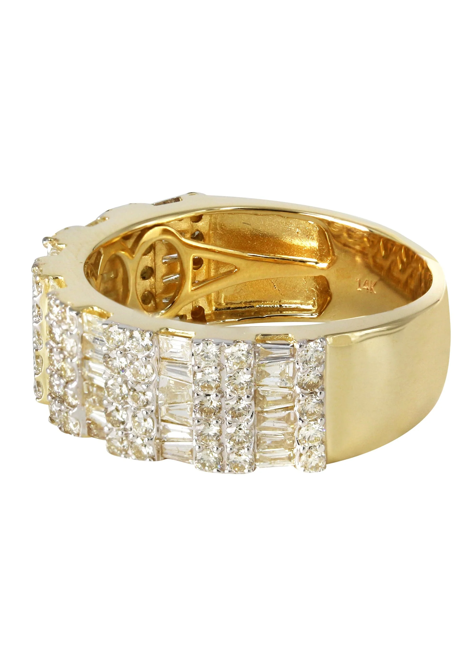 Mens Baguette Diamond Pinky Ring  | 2.47 Carats | 9.1 Grams - Image 2