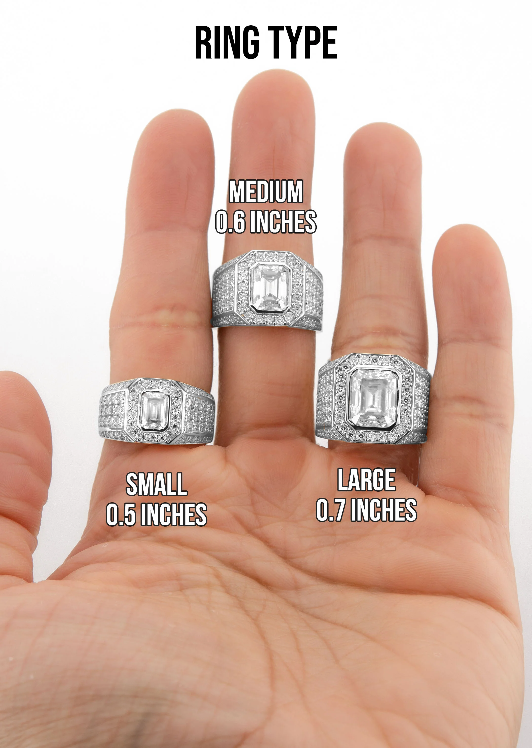 Men's Jewelry - Men's VVS Lab Diamond Ring | Emerald Cut and Round Halo | White Gold - Image 5