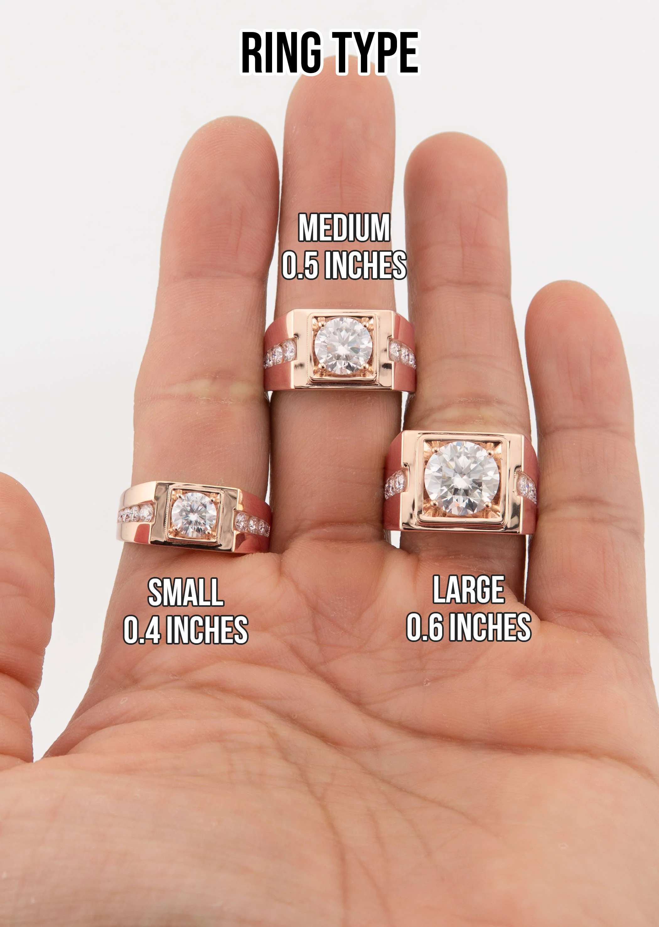 Men's Jewelry - Men's VVS Lab Diamond Round Engagement Ring | Rose Gold - Image 5