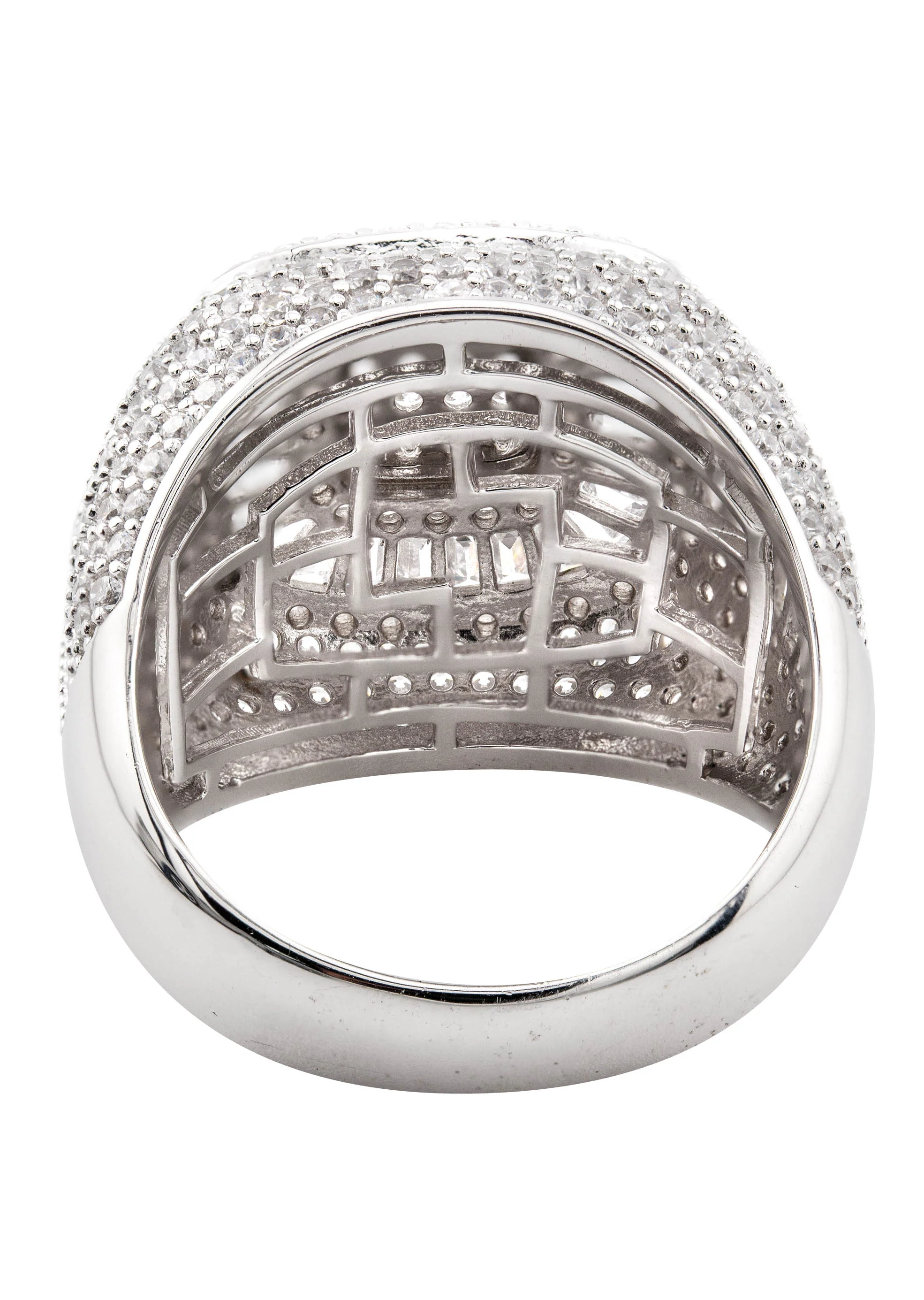 Mens Silver Baguette Ring | Appx 12.6 Grams - Image 3