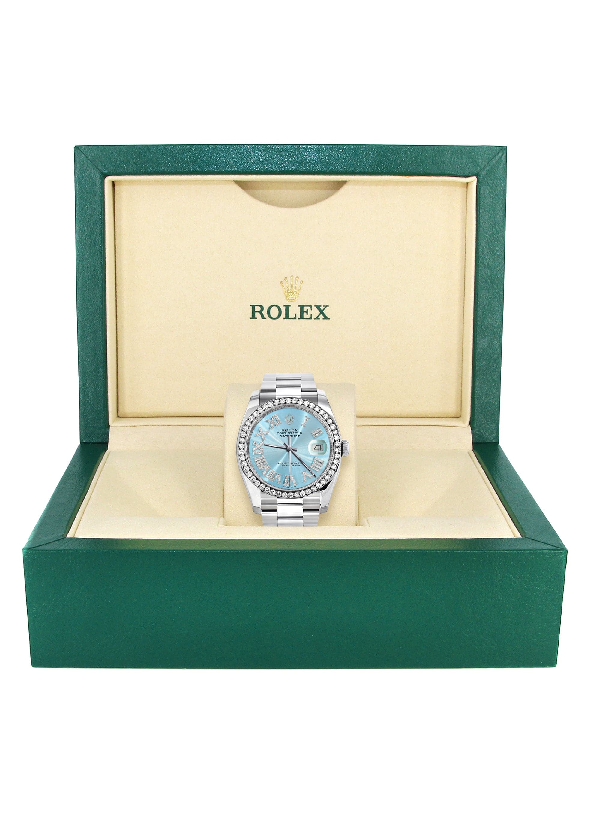 116200 | Rolex Datejust Watch | 36Mm | Light Blue Roman Dial | Oyster Band - Image 3