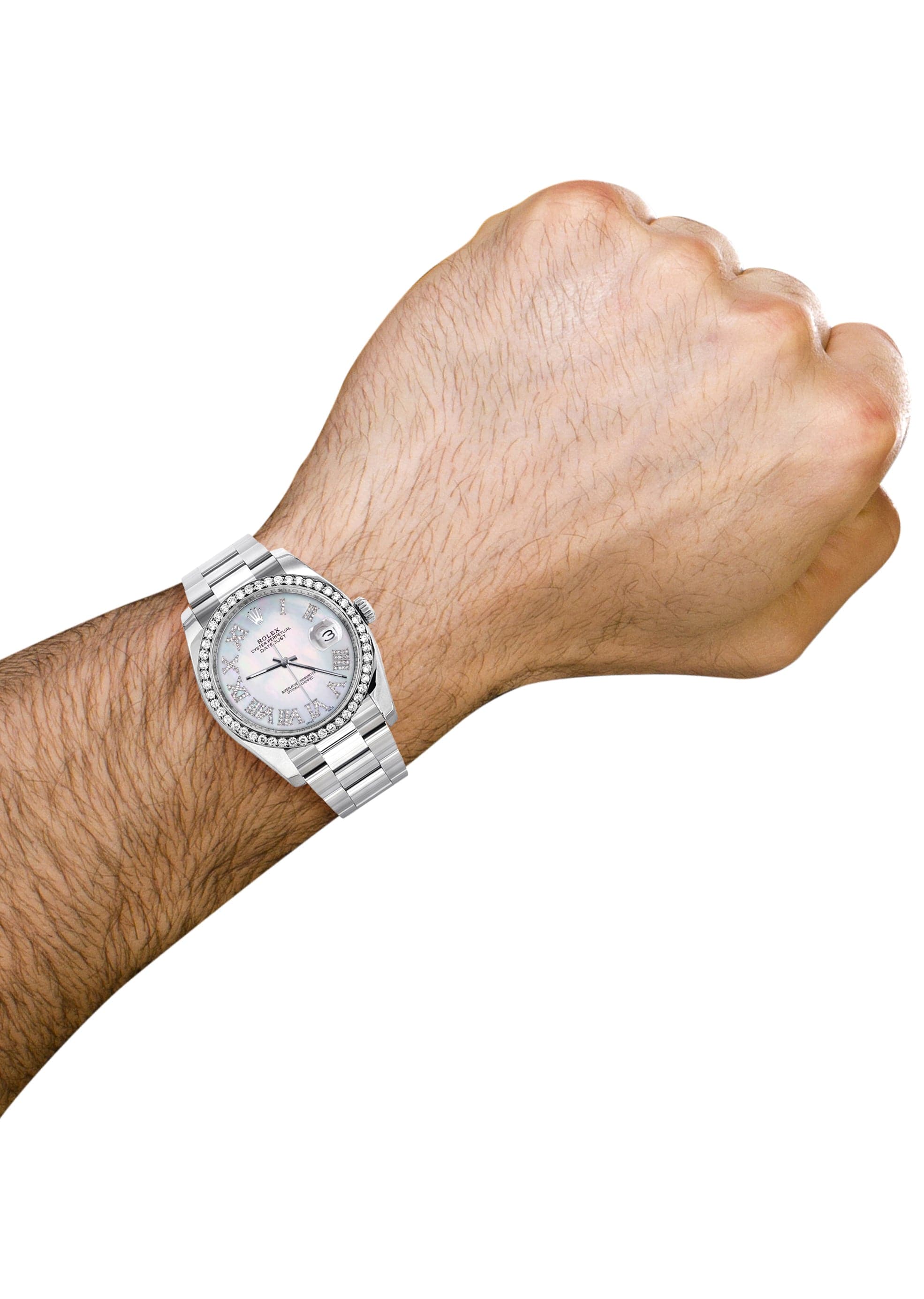 116200 | Rolex Datejust Watch | 36Mm | Mother Of Pearl Roman Dial | Oyster Band - Image 4