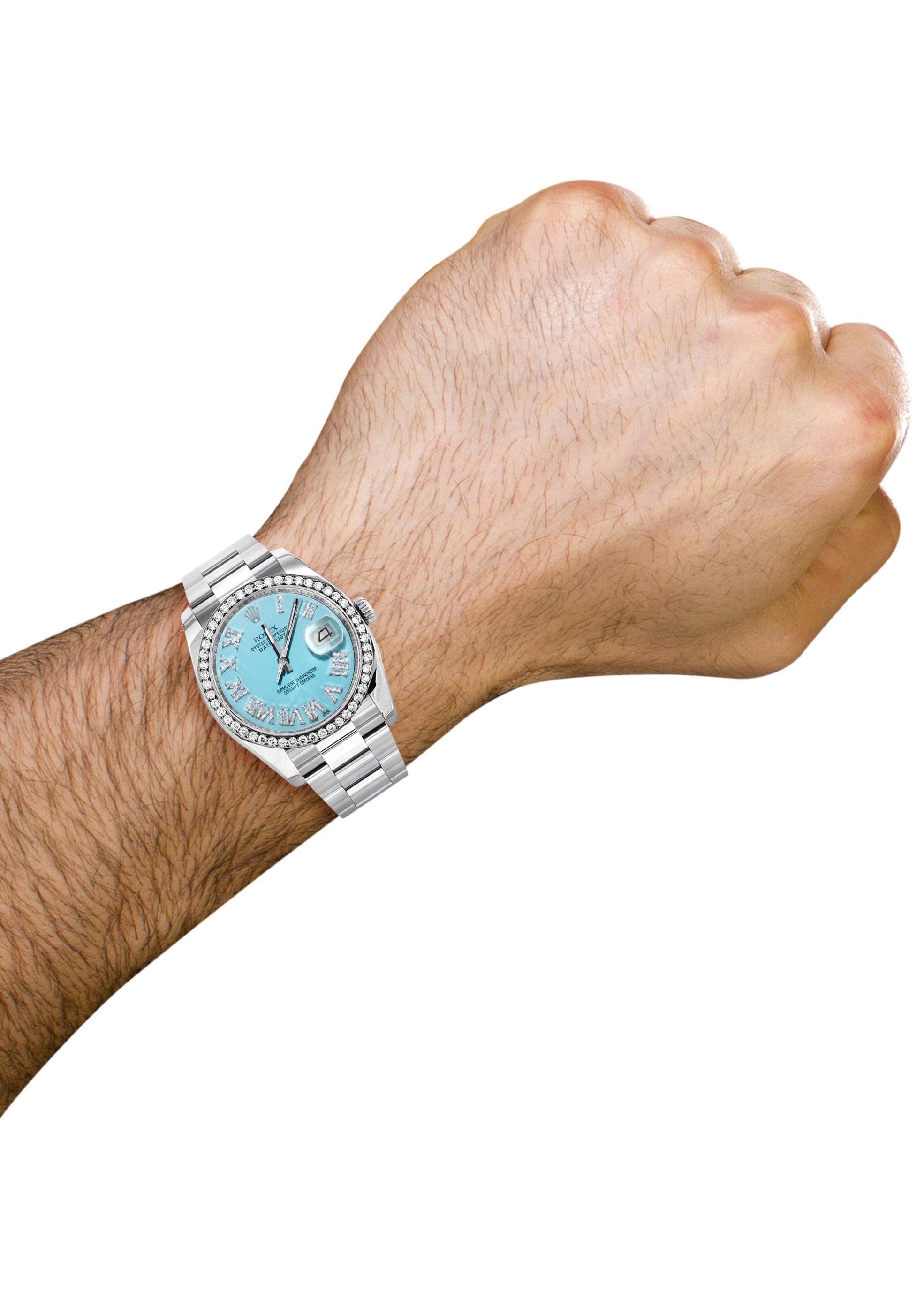 116200 | Rolex Datejust Watch | 36Mm | Tiffany  Blue Roman Dial | Oyster Band - Image 3