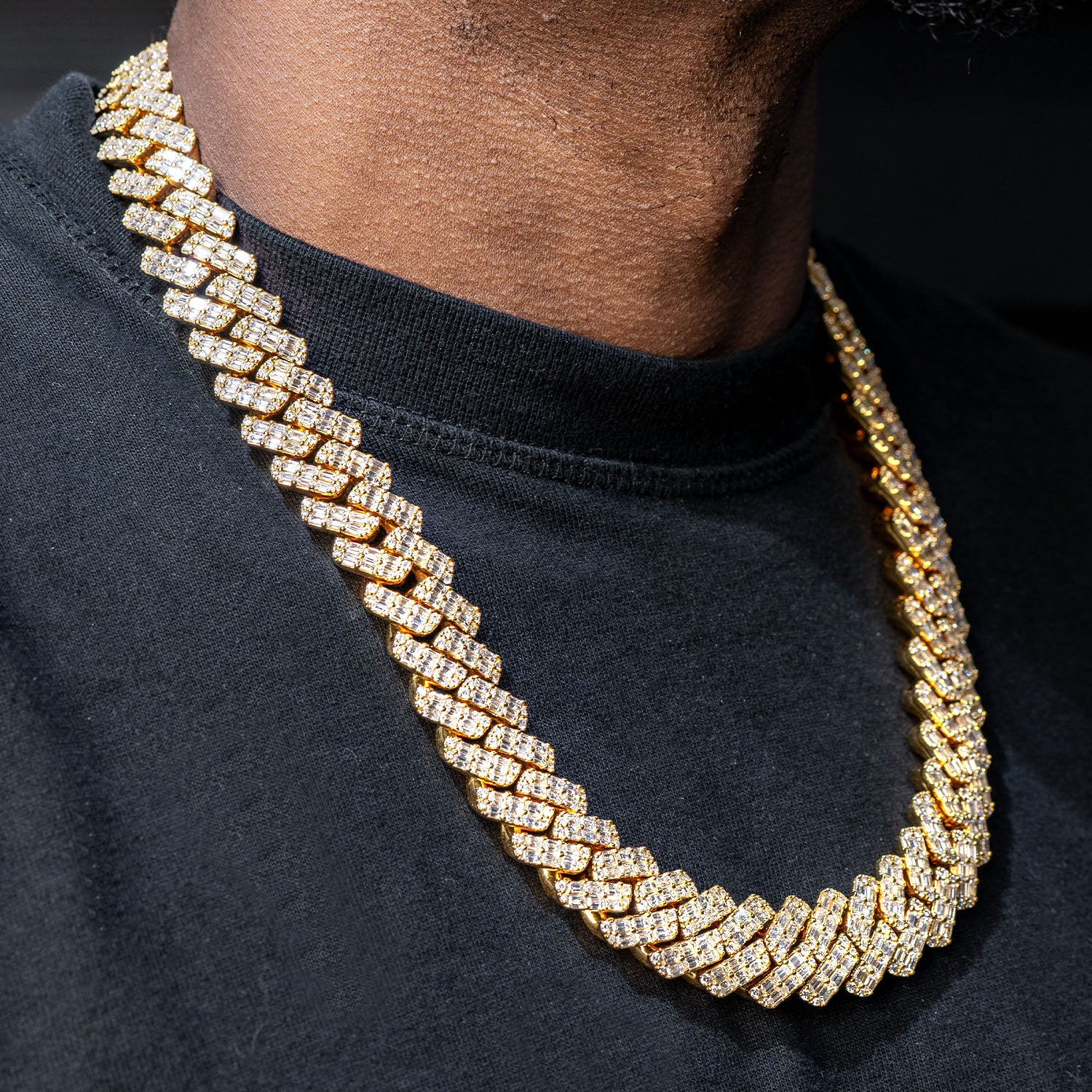 High End Jewelry - Iced Out Baguette Miami Cuban Link Chain - Image 2