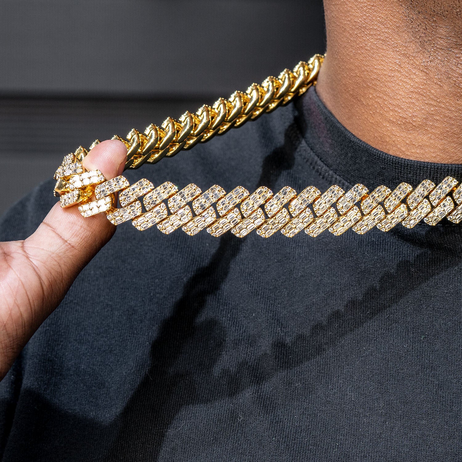 High End Jewelry - Iced Out Baguette Miami Cuban Link Chain - Image 4