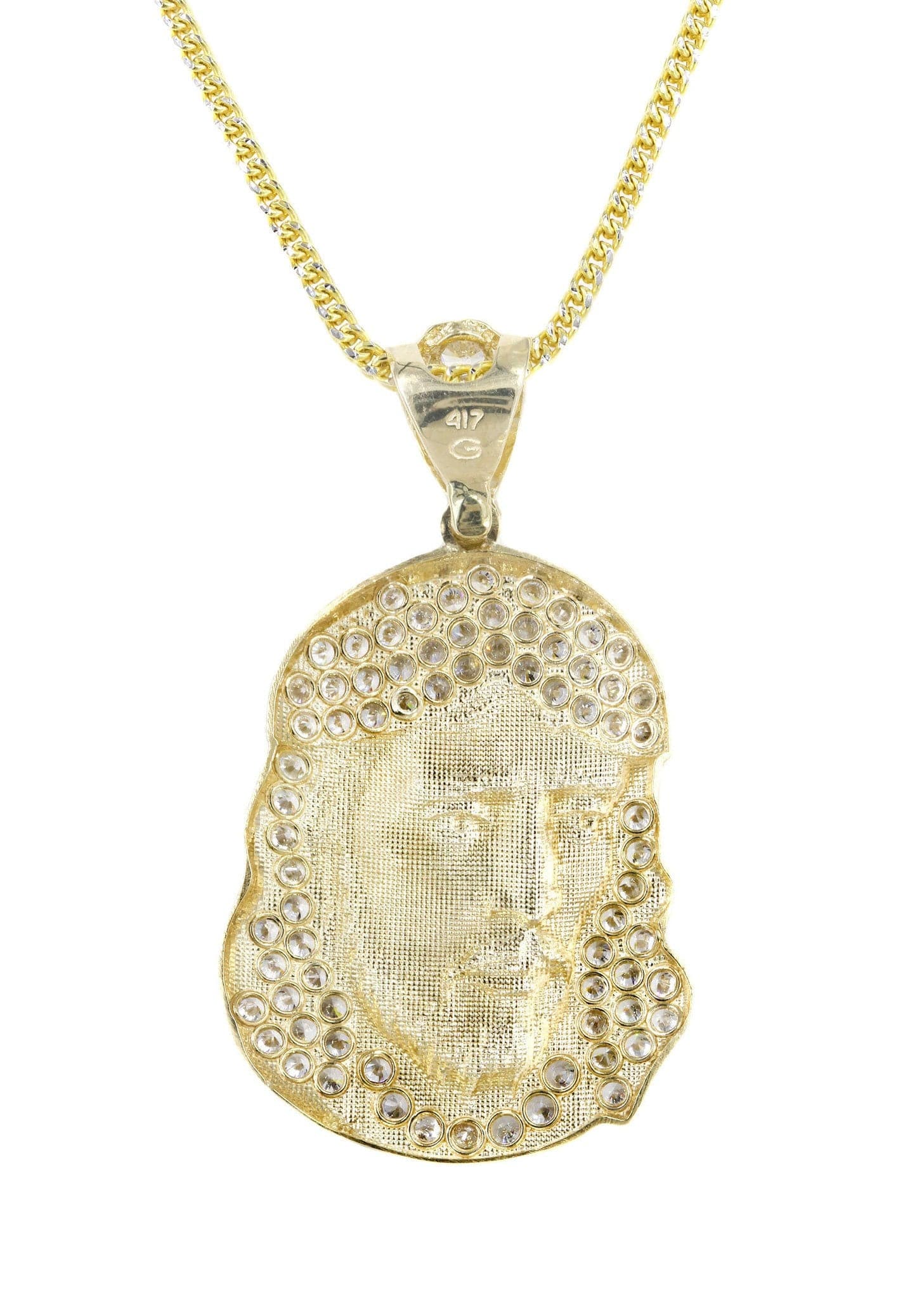 10K Yellow Gold Jesus Piece Chain | Appx. 18.7 Grams - Image 3