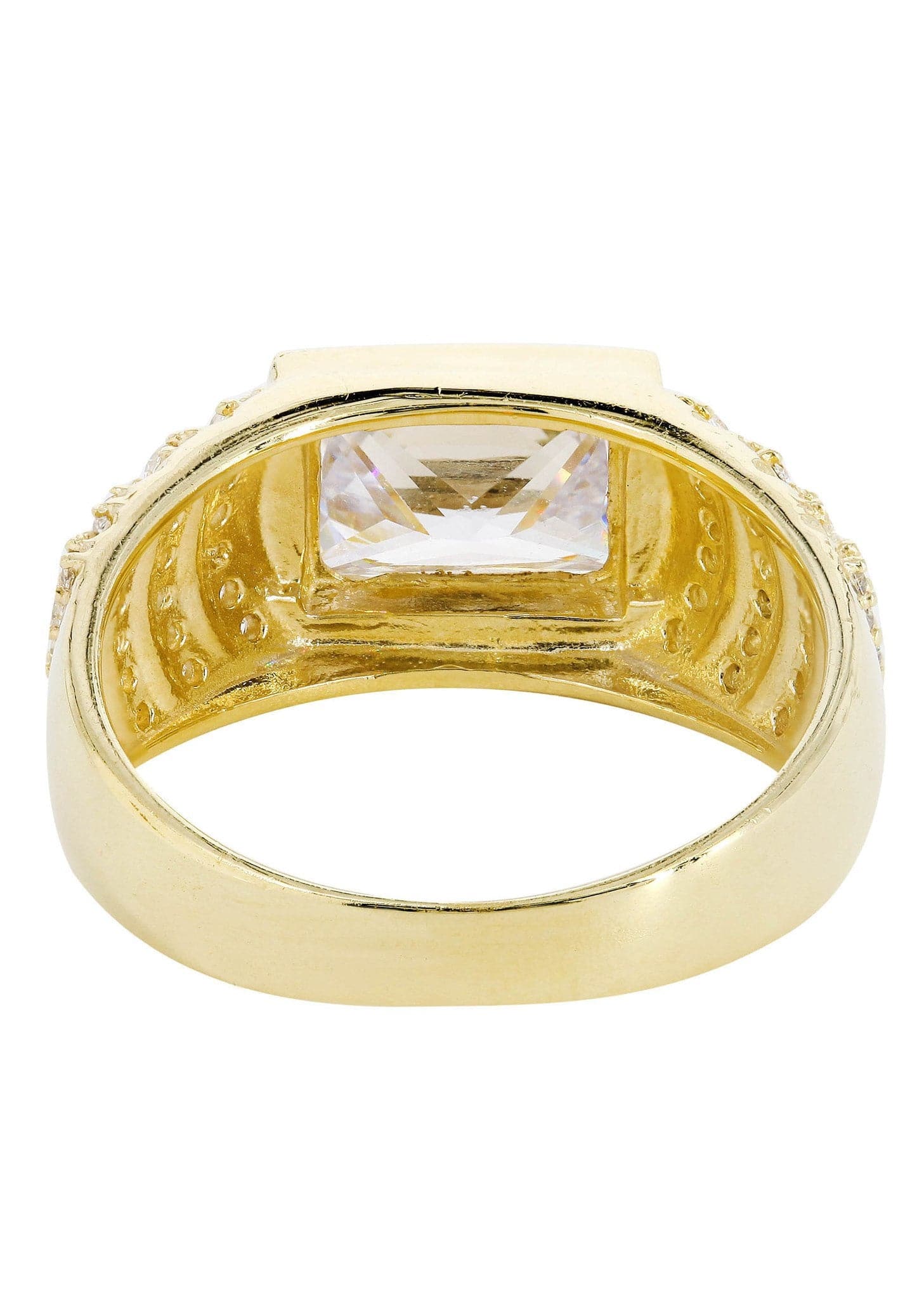 Rock Crystal 10K Gold Mens Ring | 7.8 Grams - Image 2