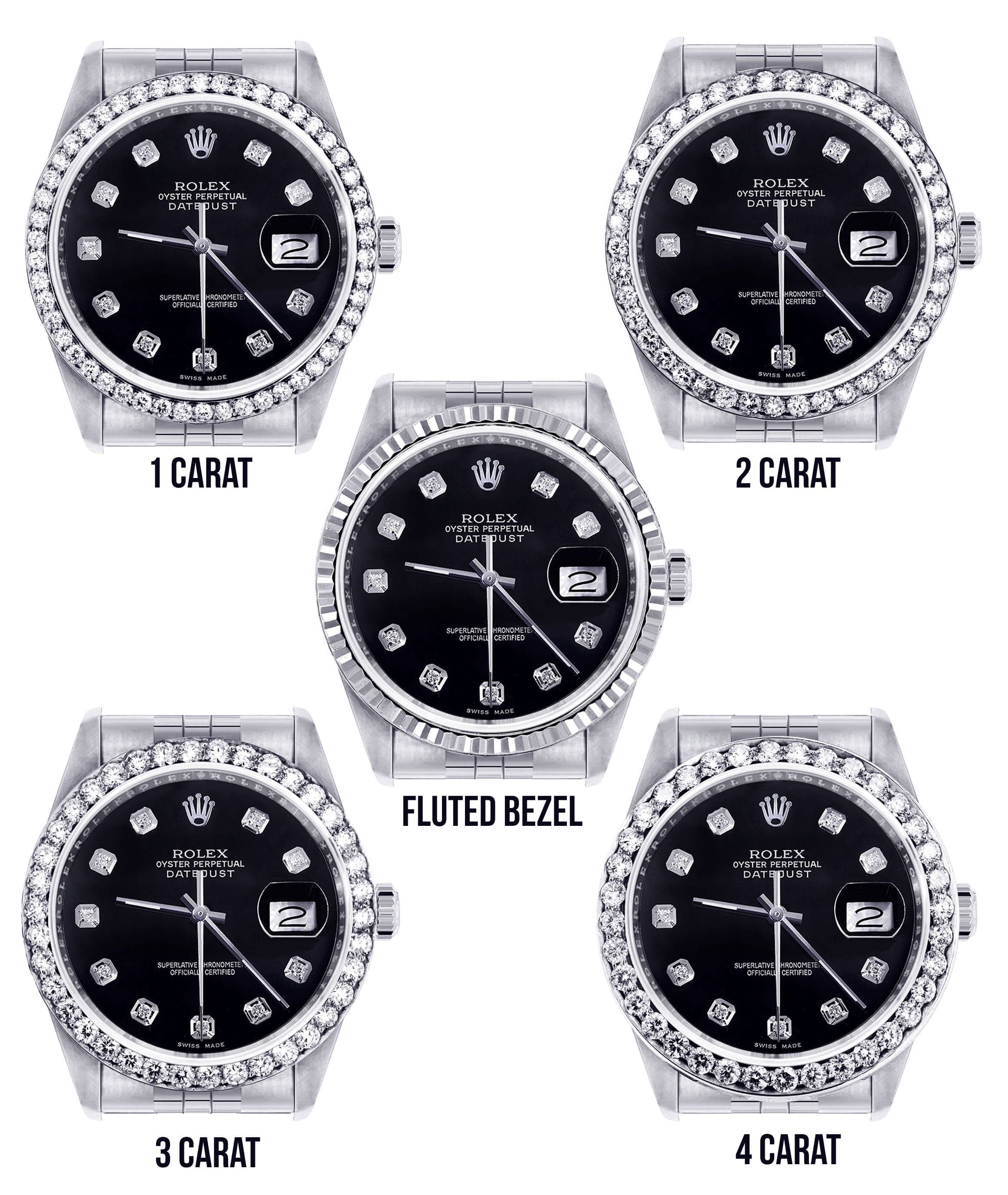 Mens Rolex Datejust  Watch 16200 | 36Mm | Black Dial | Jubilee Band - Image 3