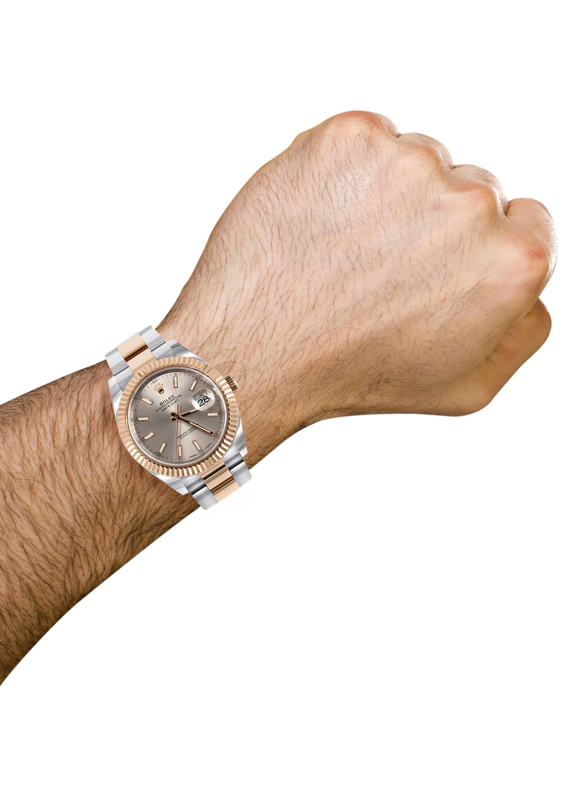 ROLEX DATEJUST 41 MM | 18K ROSE GOLD & STEEL WATCH | JUBILEE BAND | SUNDUST INDEX - Image 5