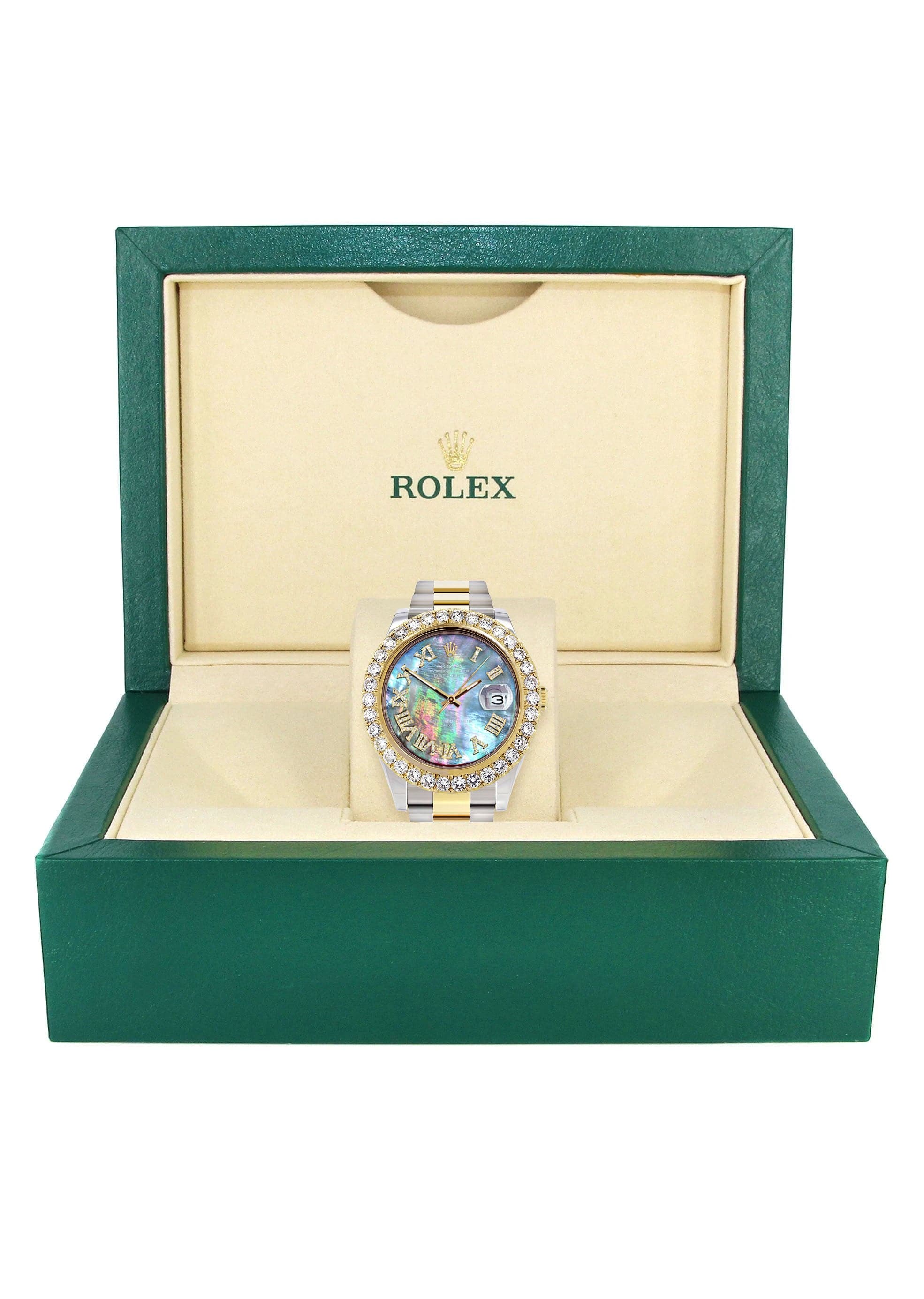 Rolex Datejust II Watch | 41 MM | 18K Yellow Gold & Stainless Steel | Abalone Mother Of Pearl Dial | Oyster Band - Image 6