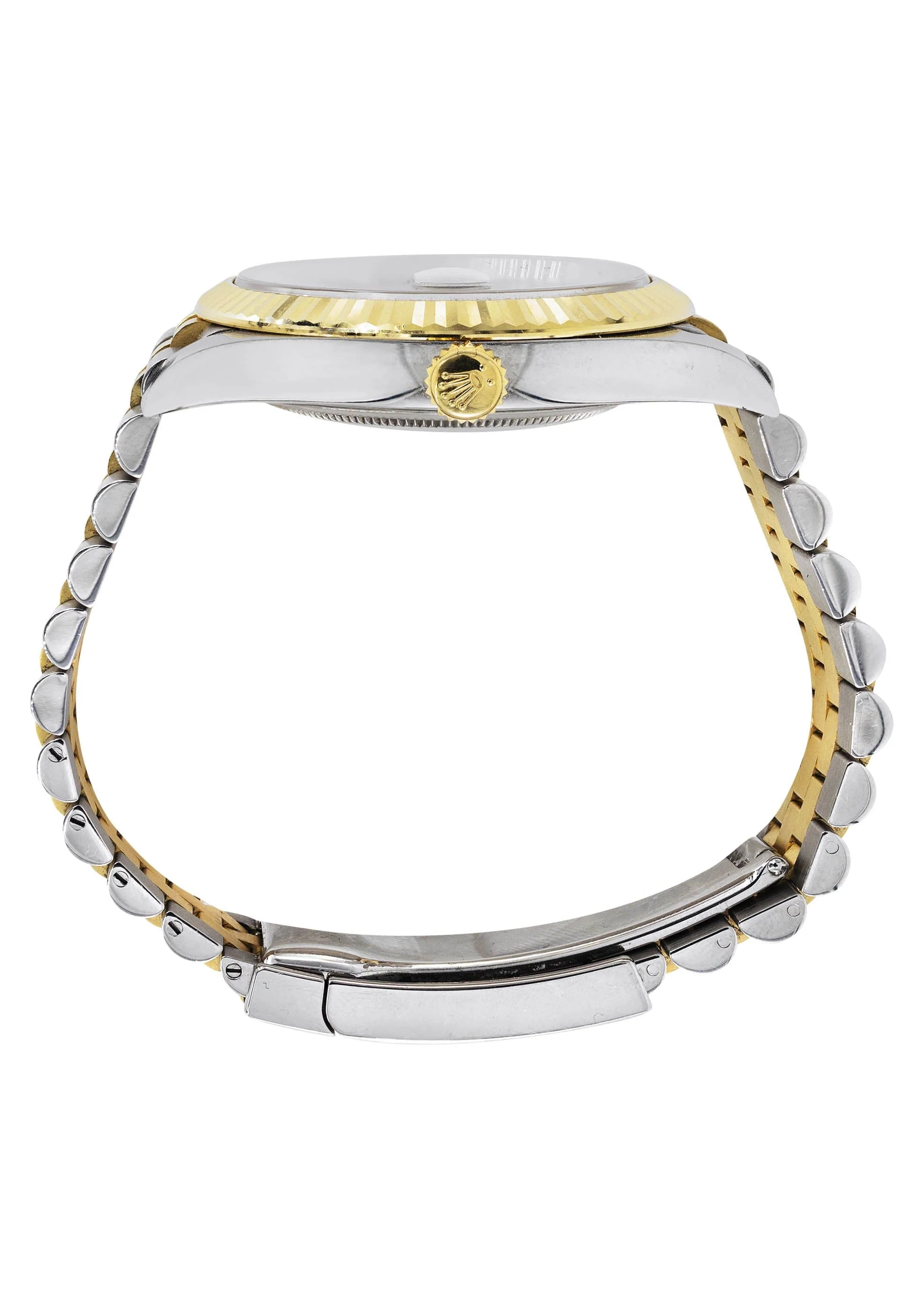 Rolex Datejust 41 Watch | 41 MM | 18K Yellow Gold & Stainless Steel | Custom Brown Roman Dial | Jubilee Band - Image 5