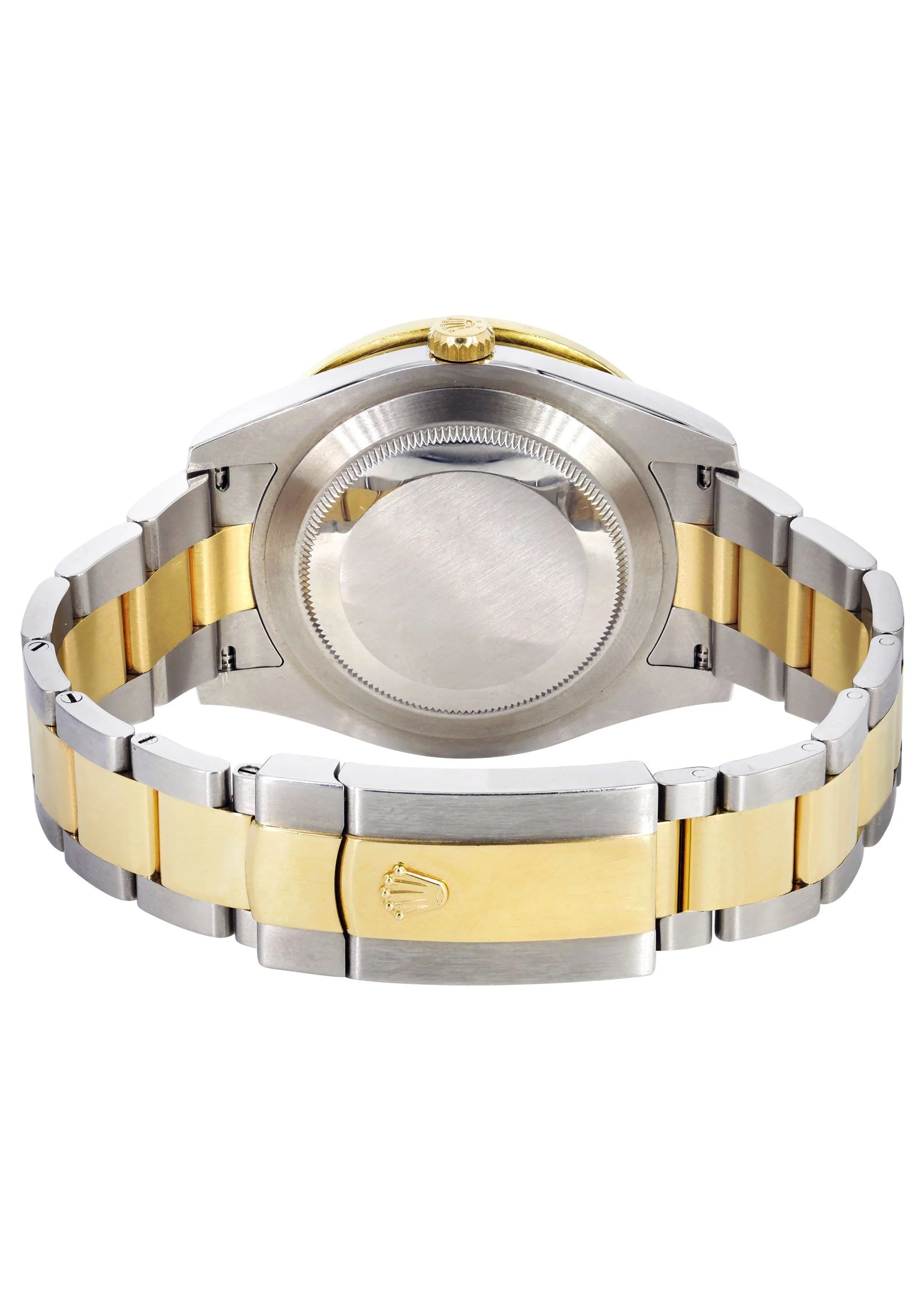 Rolex Datejust II Watch | 41 MM | 18K Yellow Gold & Stainless Steel | Custom Red Black Roman Dial | Oyster Band - Image 5