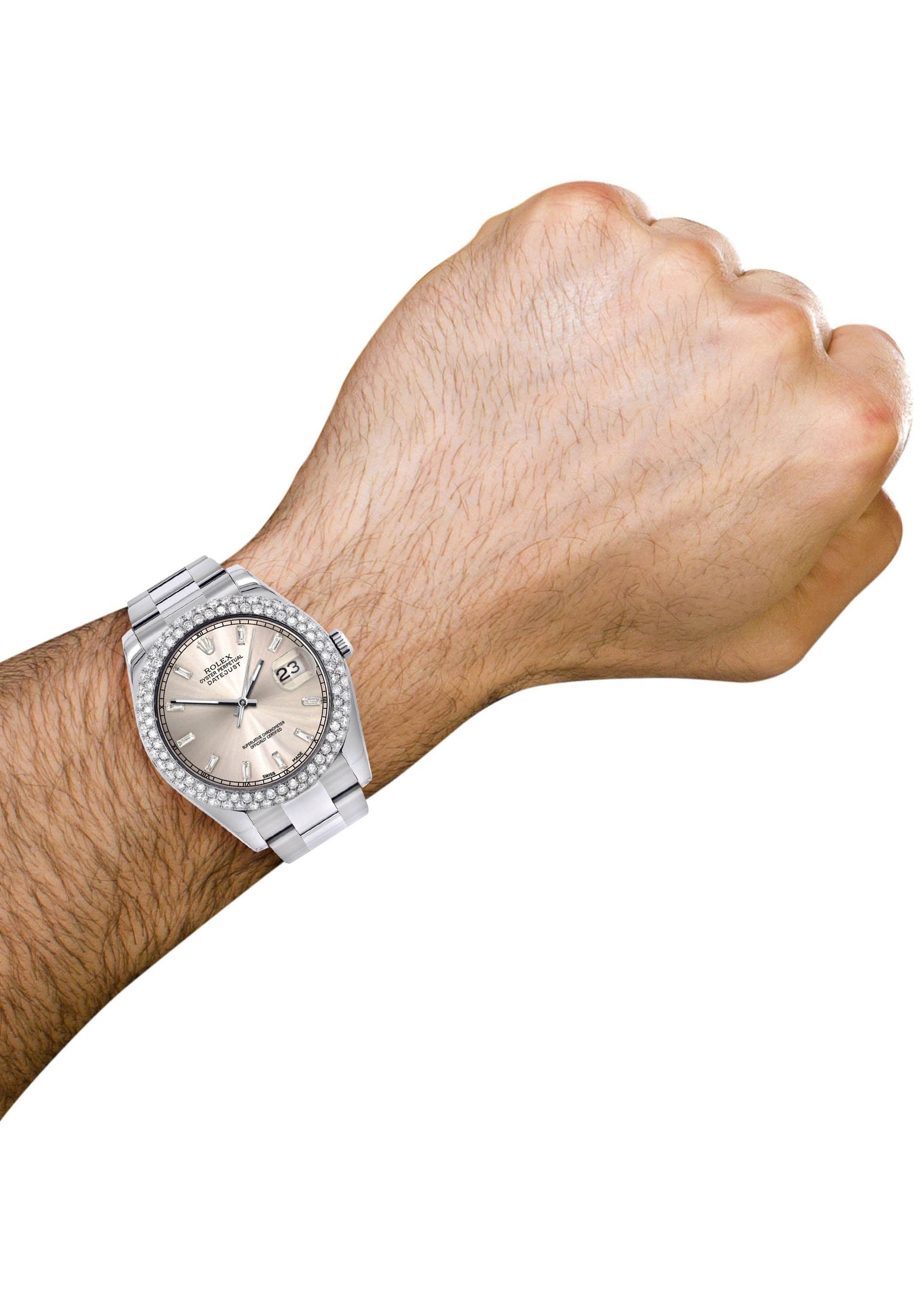 Rolex Datejust II Watch | 41 MM | Crème Dial | Two Row | Oyster Band - Image 3