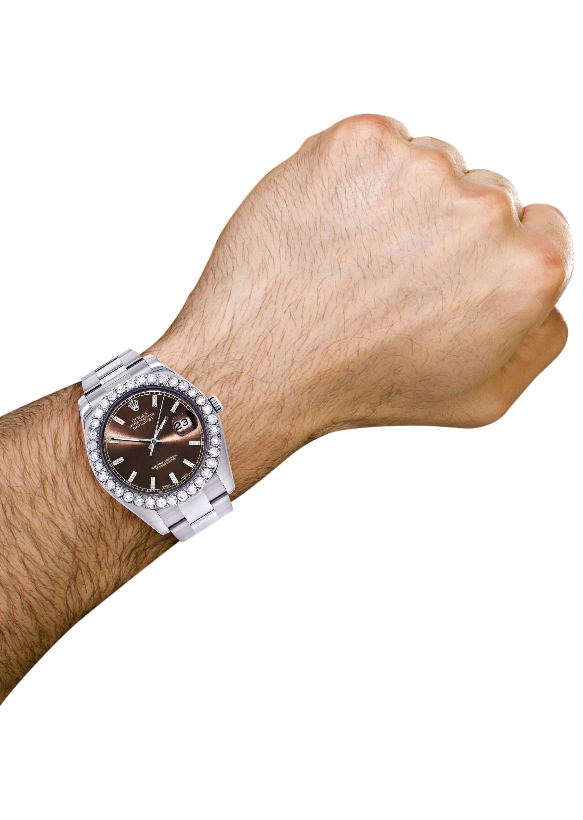 Rolex Datejust II Watch | 41 MM | Custom Morocco Brown Dial | Oyster Band - Image 3