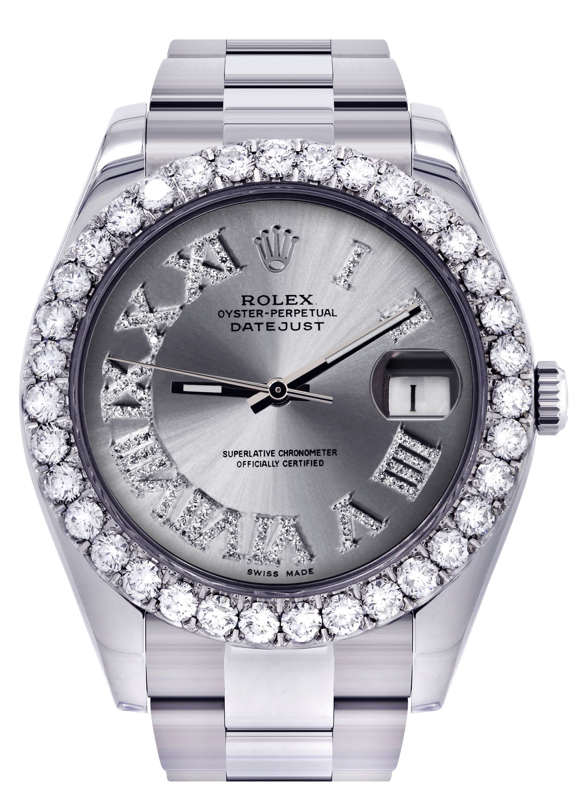 Rolex Datejust II Watch | 41 MM | Custom Silver Roman Dial | Oyster Band