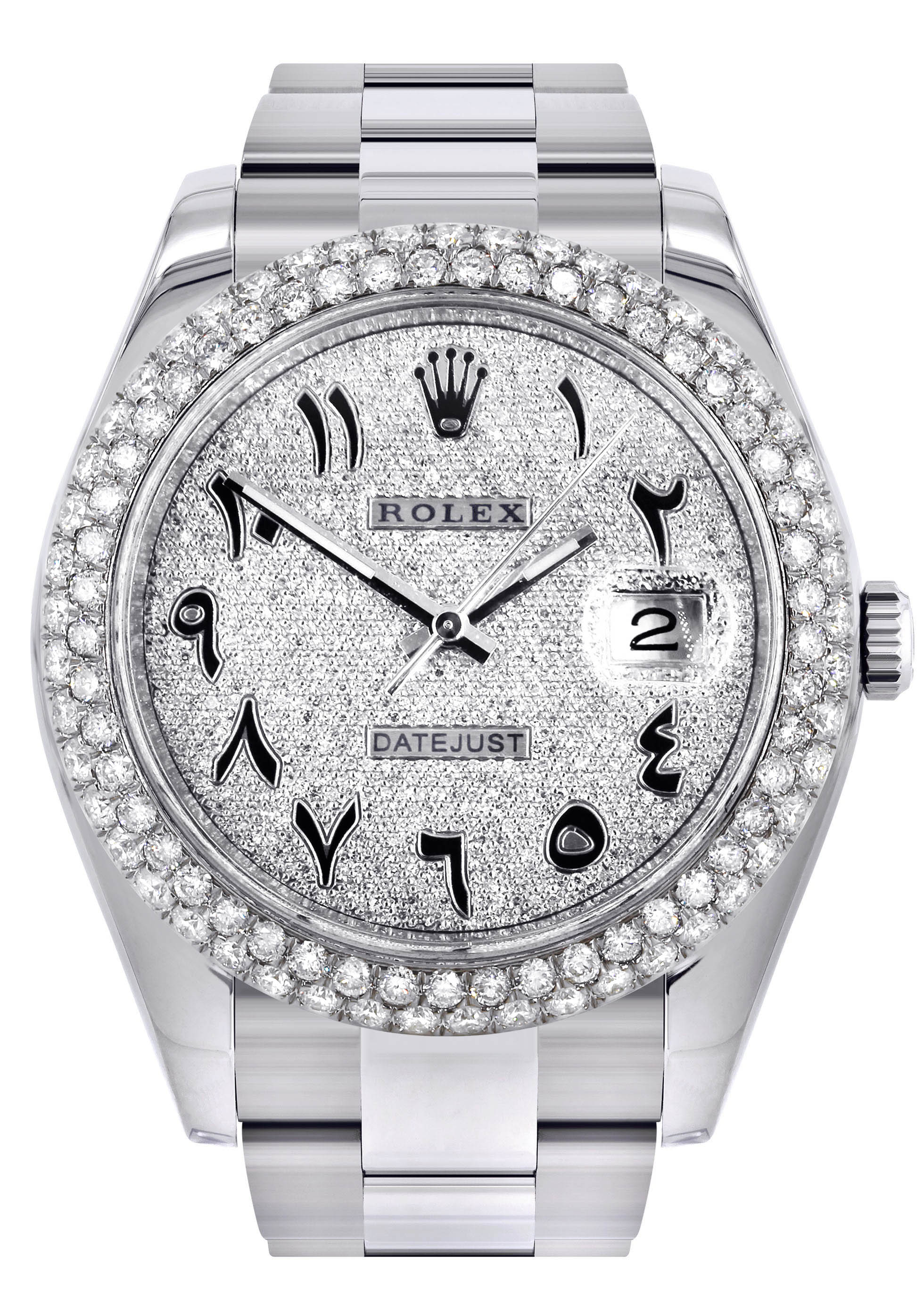 Rolex Datejust II Watch | 41 MM | Diamond Arabic Numeral Dial | Two Row | Oyster Band