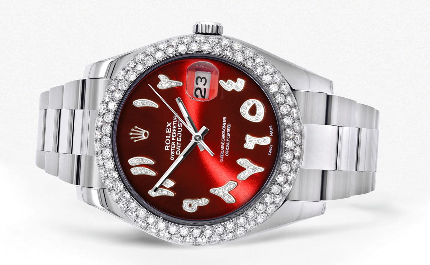 Rolex Datejust II Watch | 41 MM | Red Arabic Numeral Dial | Two Row | Oyster Band - Image 2