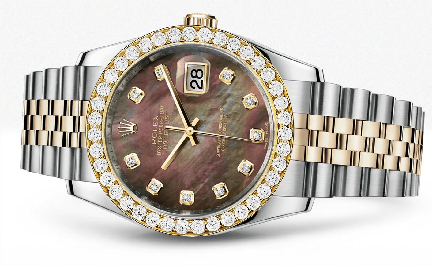 Rolex Datejust Mother Of Pearl Dial - Diamond Hour Markers With 4 Carats Of Diamonds - Image 2