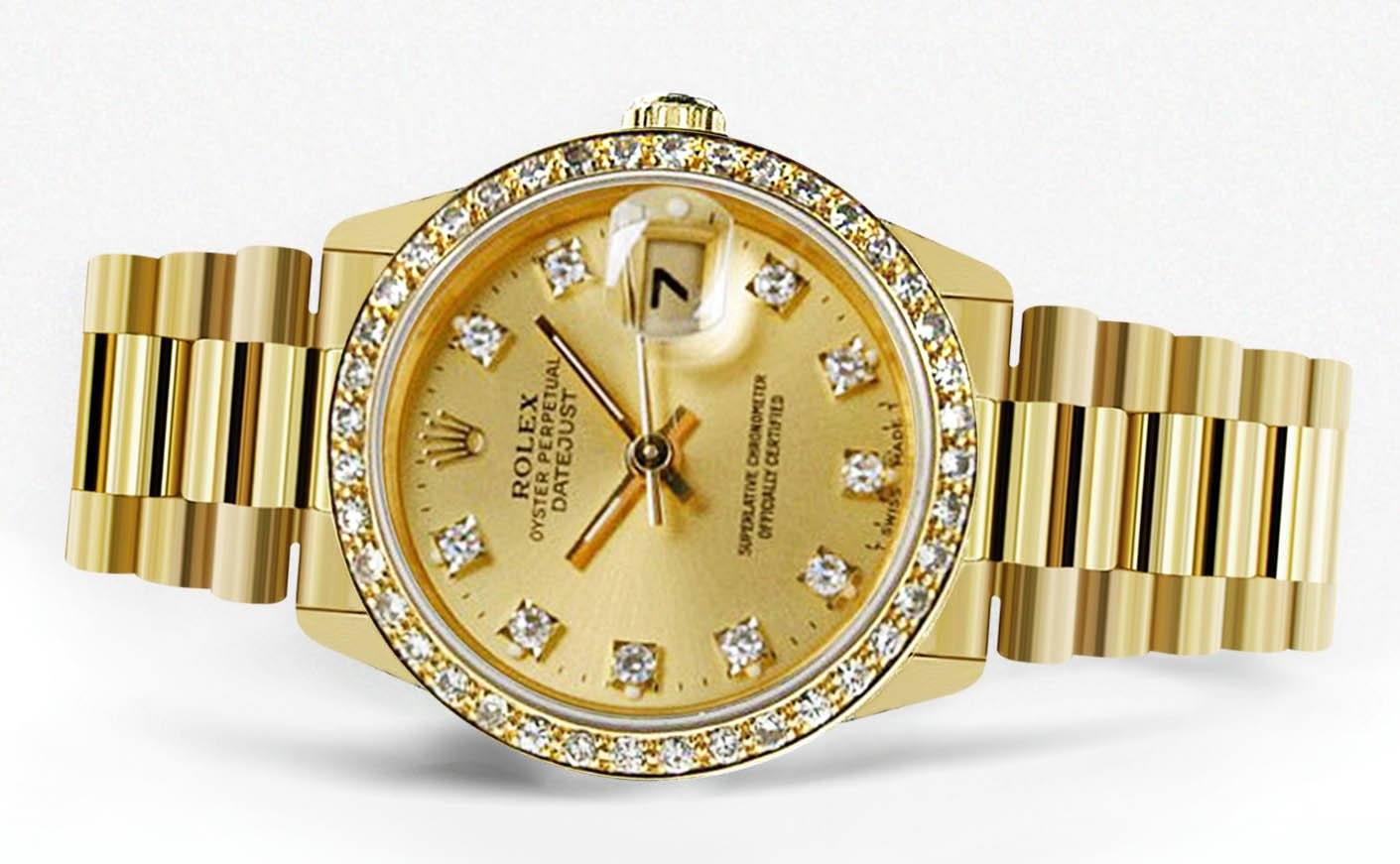Rolex Datejust Watch For Women | Yellow Gold | 31 Mm - Image 6