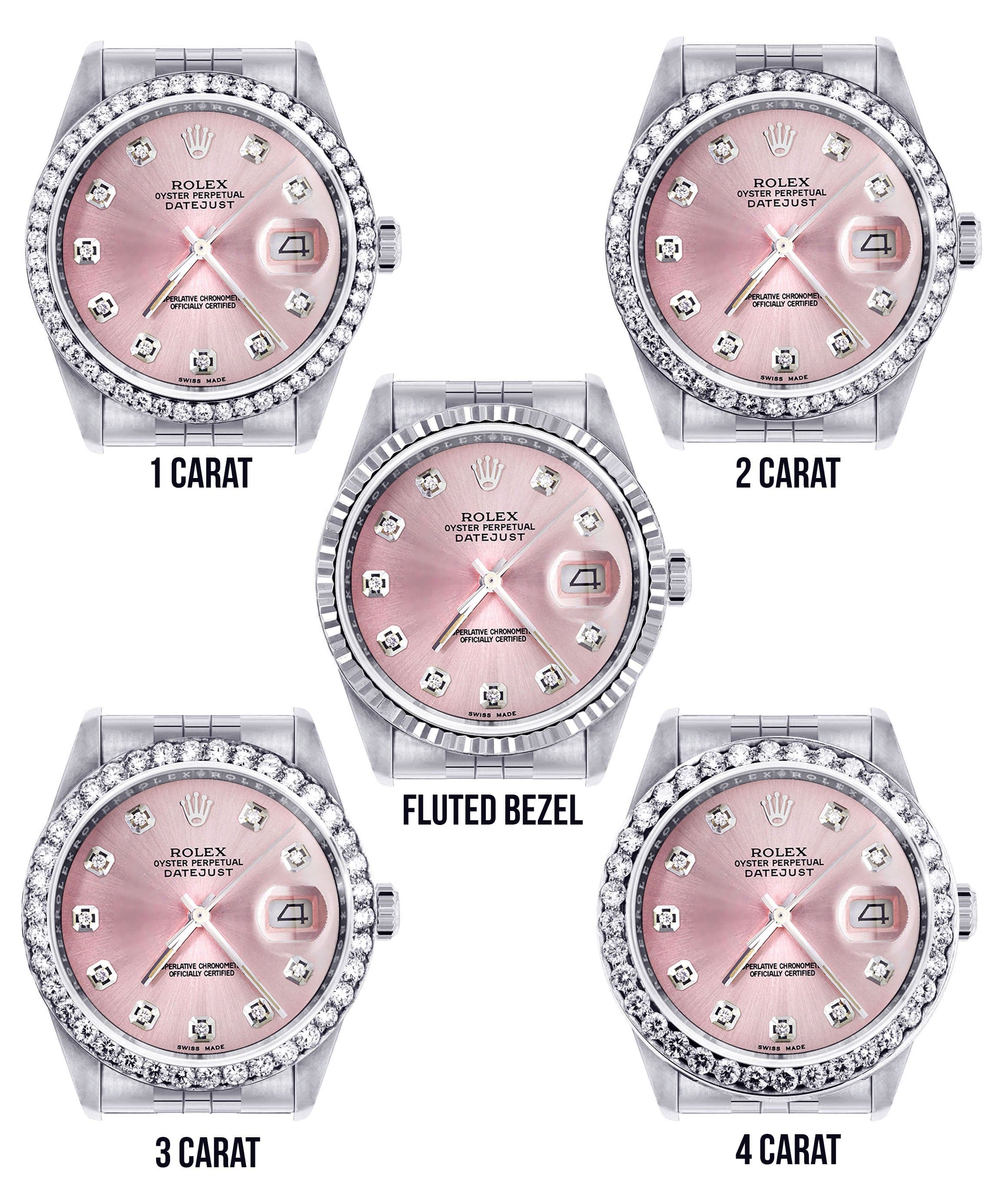 Mens Rolex Datejust Watch 16200  | 36Mm | Pink Dial | Jubilee Band - Image 3