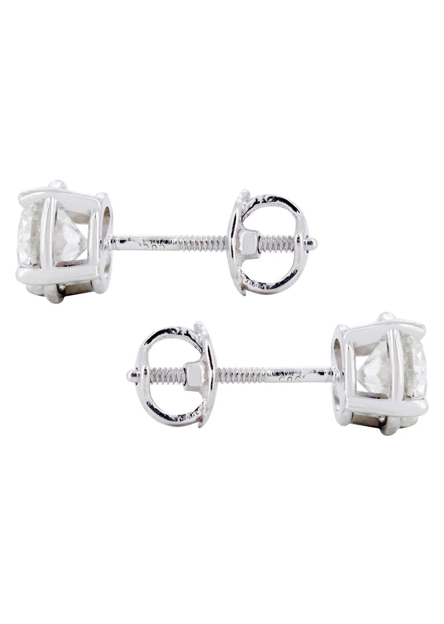 Round Diamond Stud Earrings | 1 Carat - Image 3