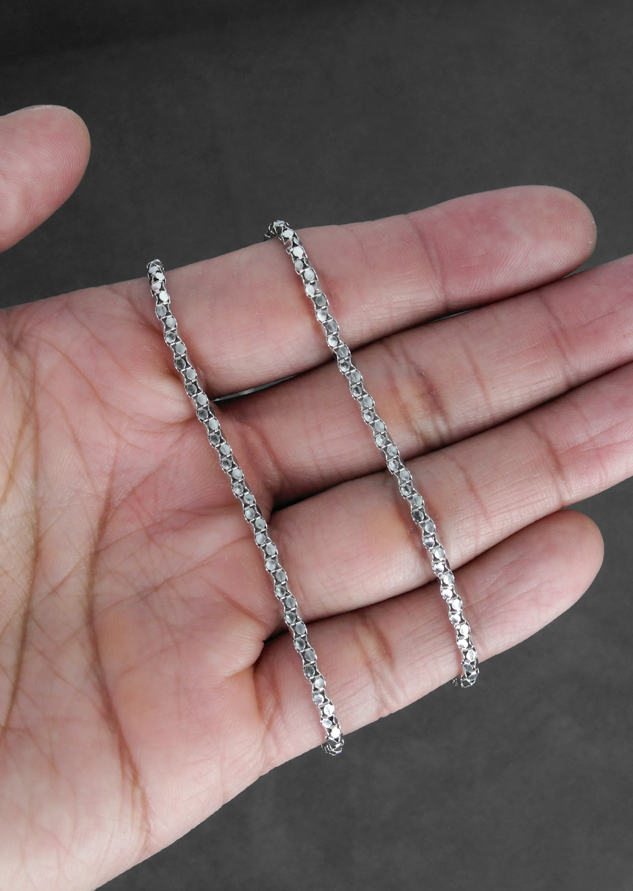 Silver Chain - Mens White Chain / Coreana Chain / 2 MM - Image 7